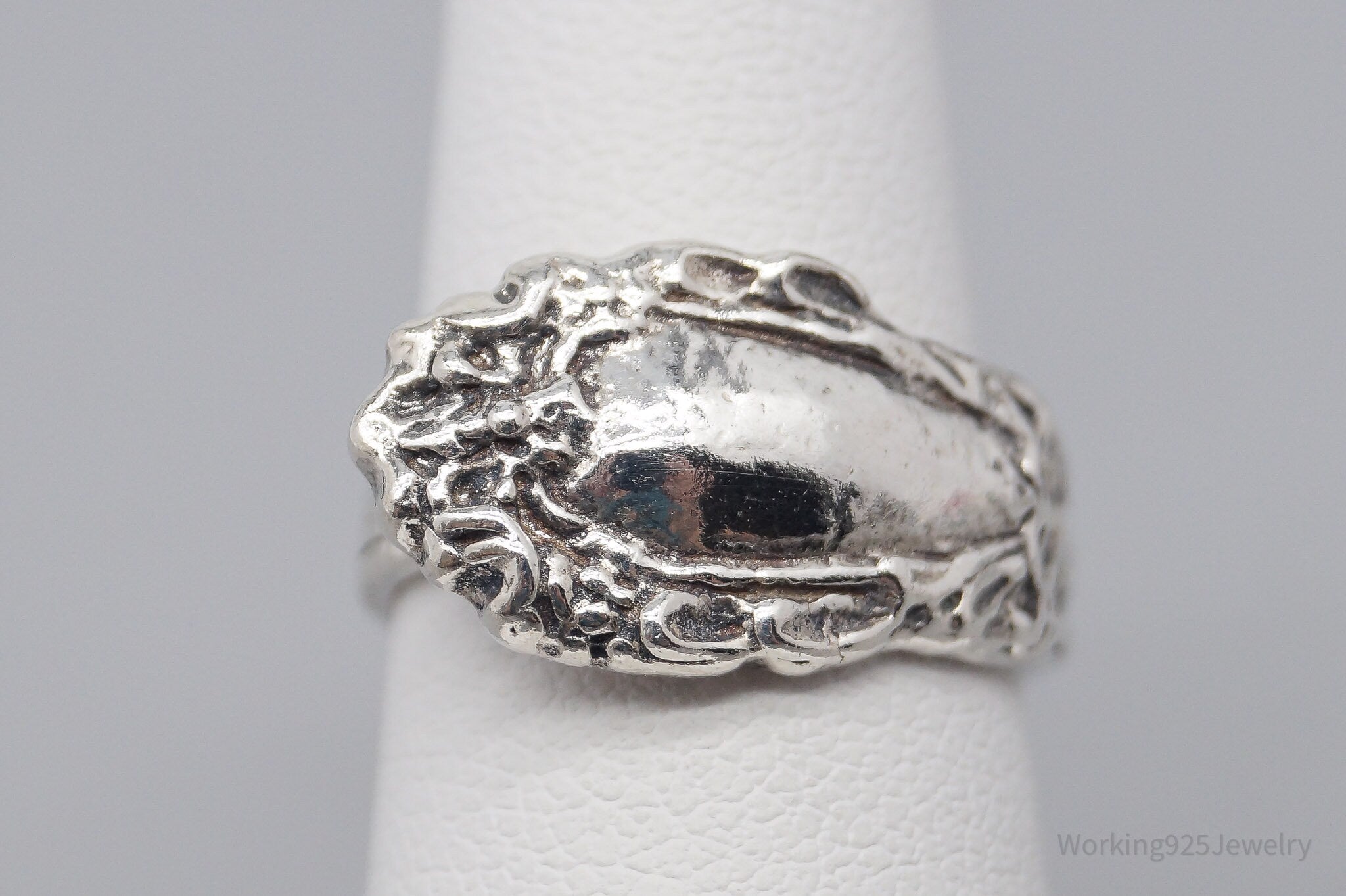 Vintage Sterling Silver Spoon Ring - Size 4.25