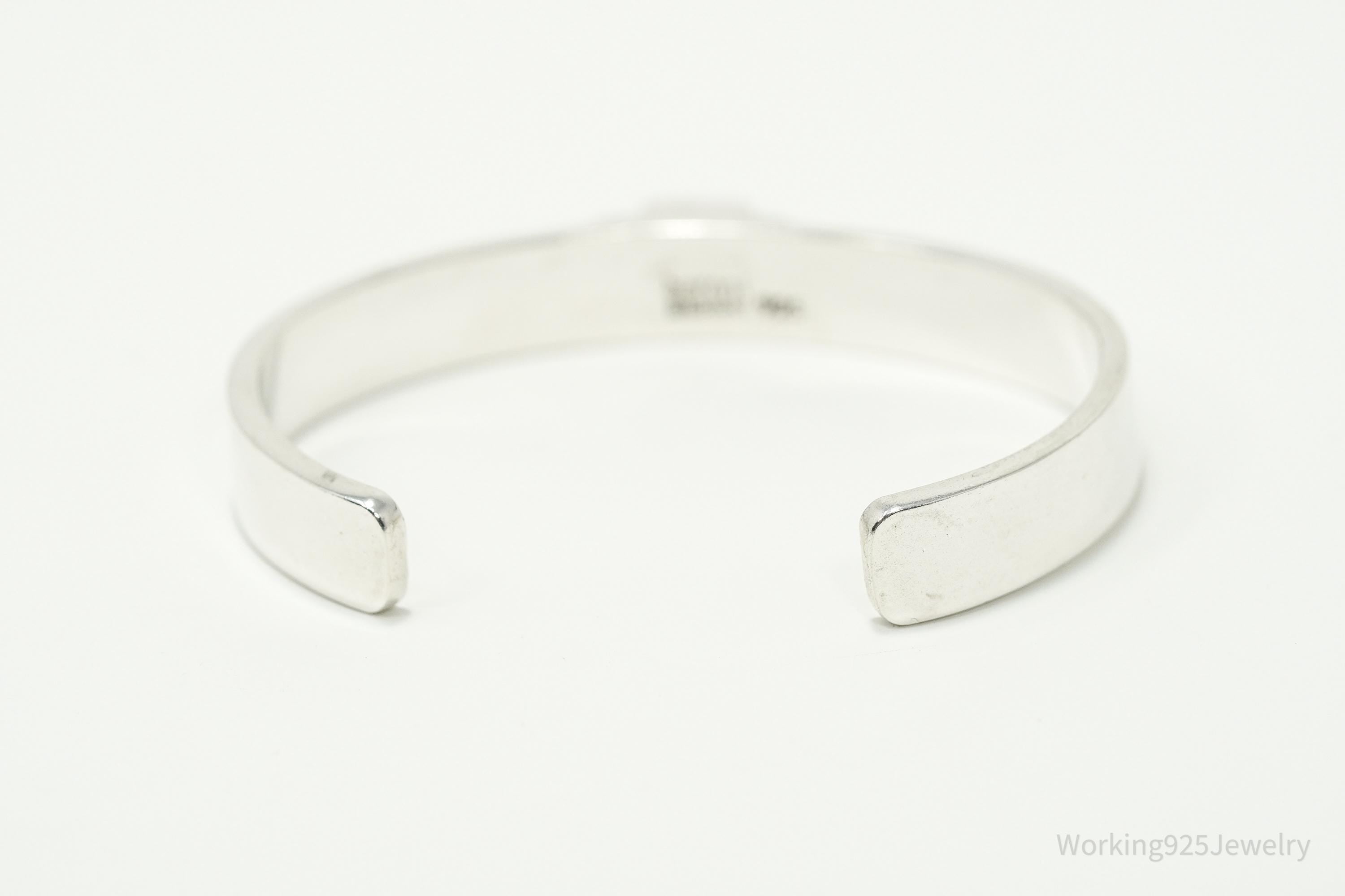 Vintage Baroni Designs Iolite Sterling Silver Cuff Bracelet 6 3/8"