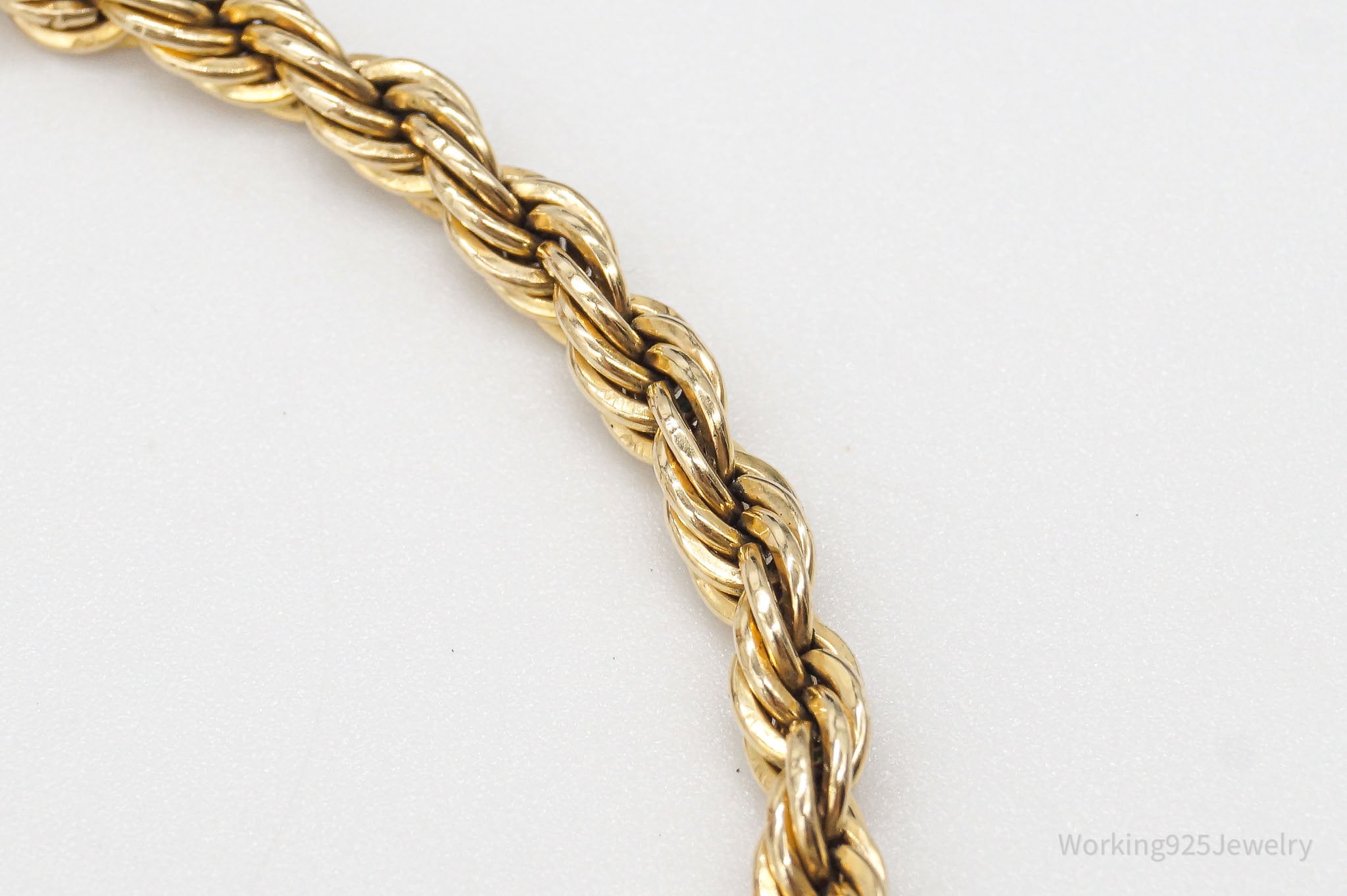 Vintage 1/20 12K Gold Filled Rope Chain Bracelet