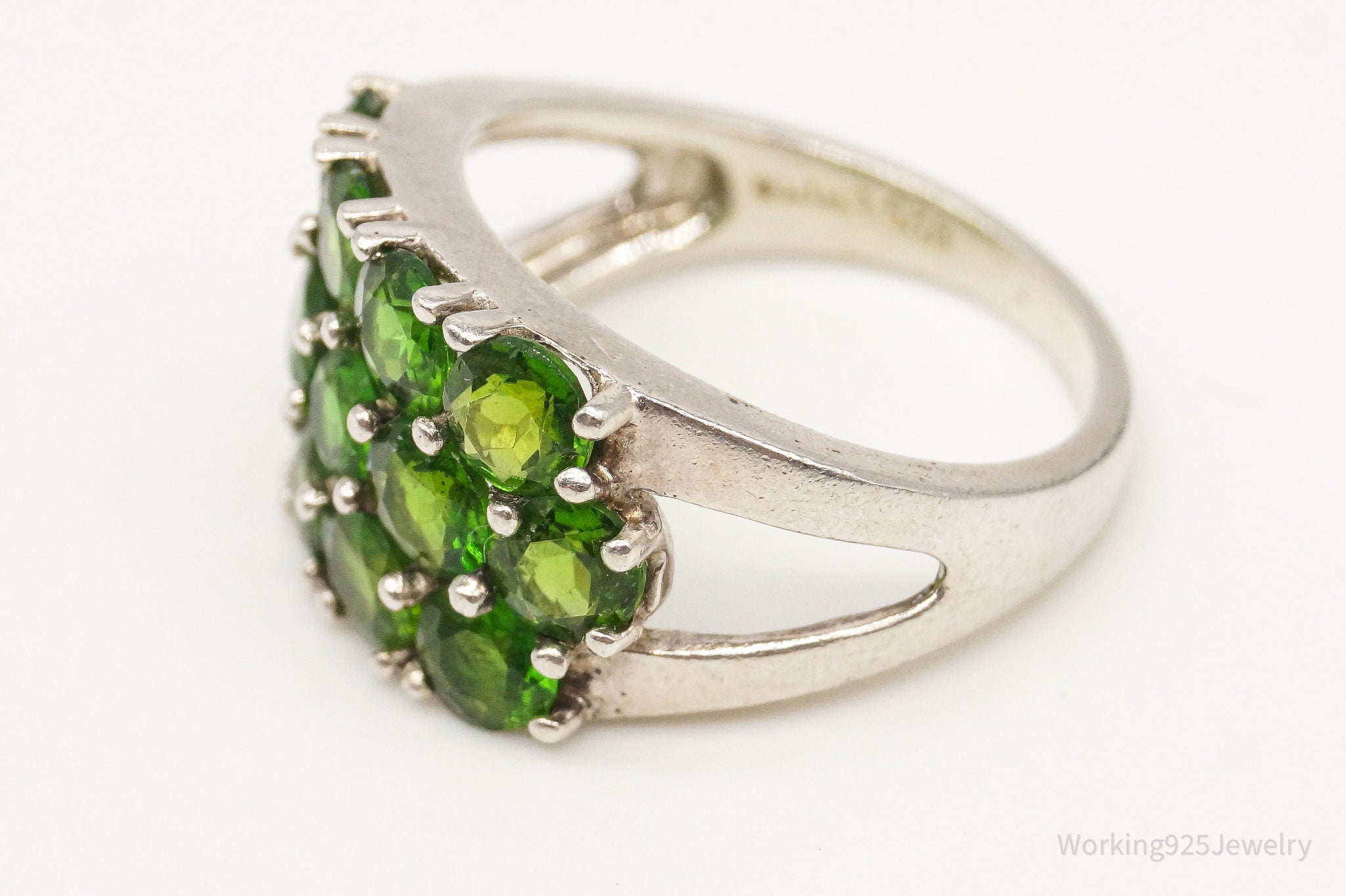 Vintage Peridot Sterling Silver Ring - Size 6