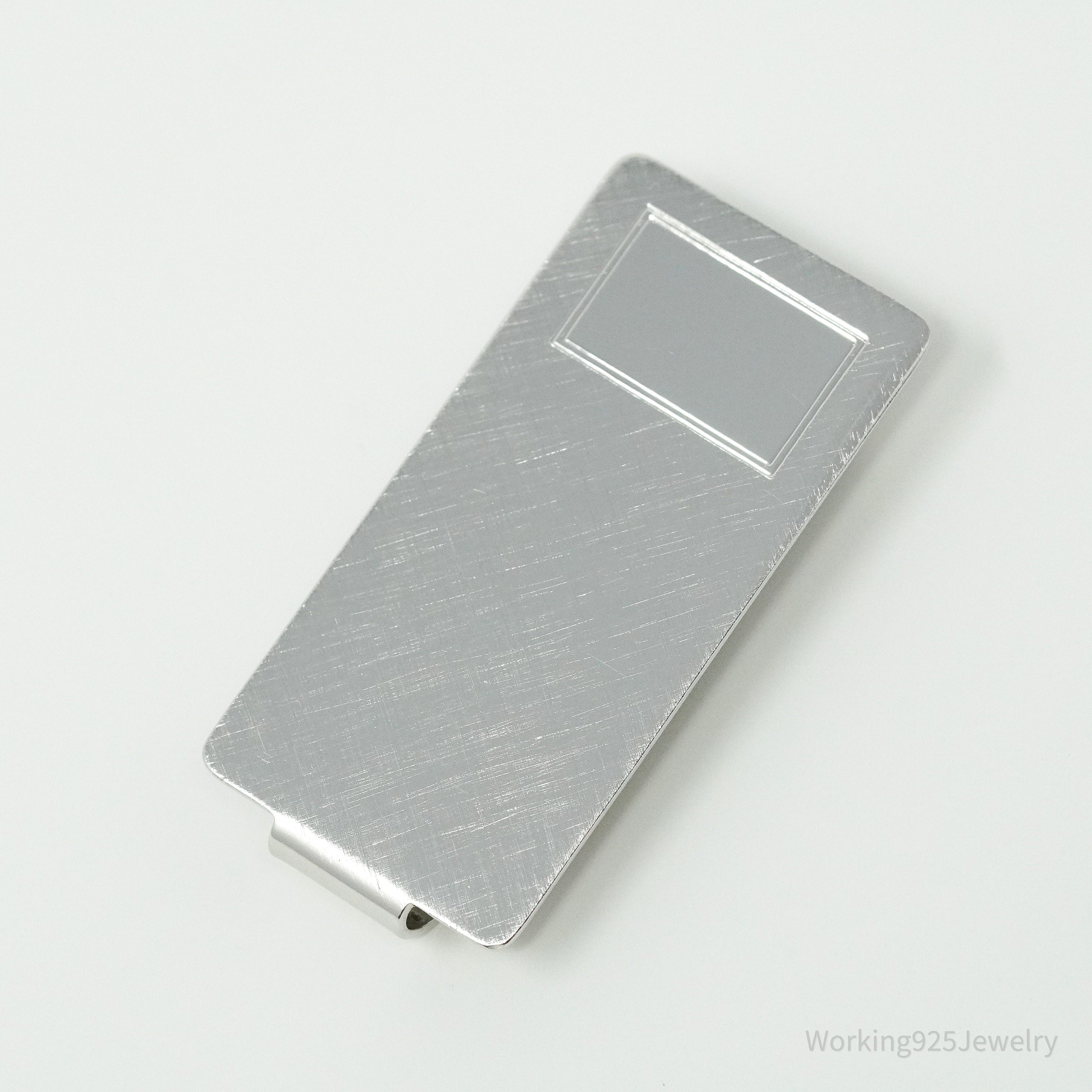 Vintage Designer Anson Sterling Silver Money Tie Money Clip