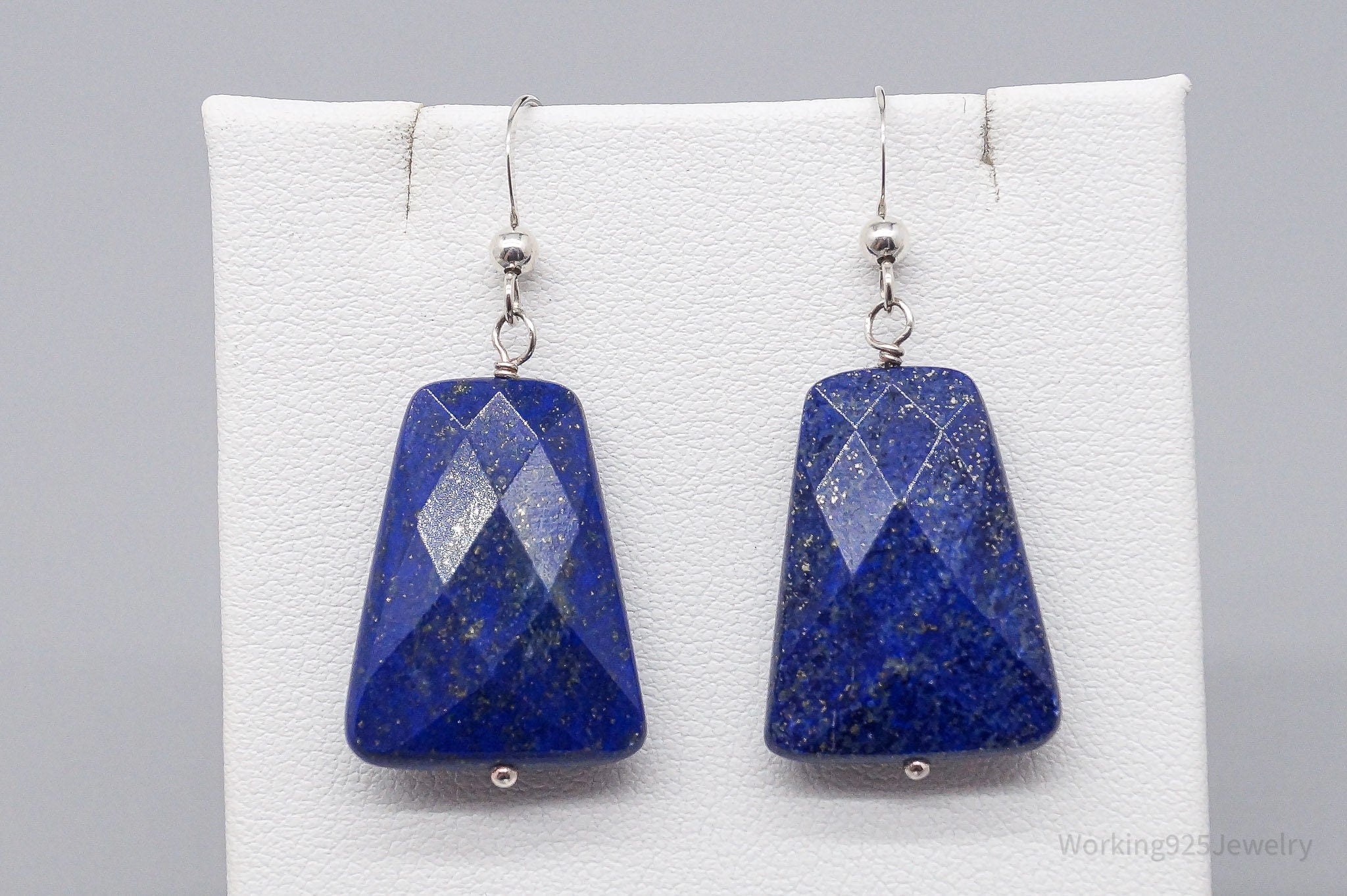 Vintage Desert Rose Trading Co Large Lapis Lazuli Sterling Silver Earrings