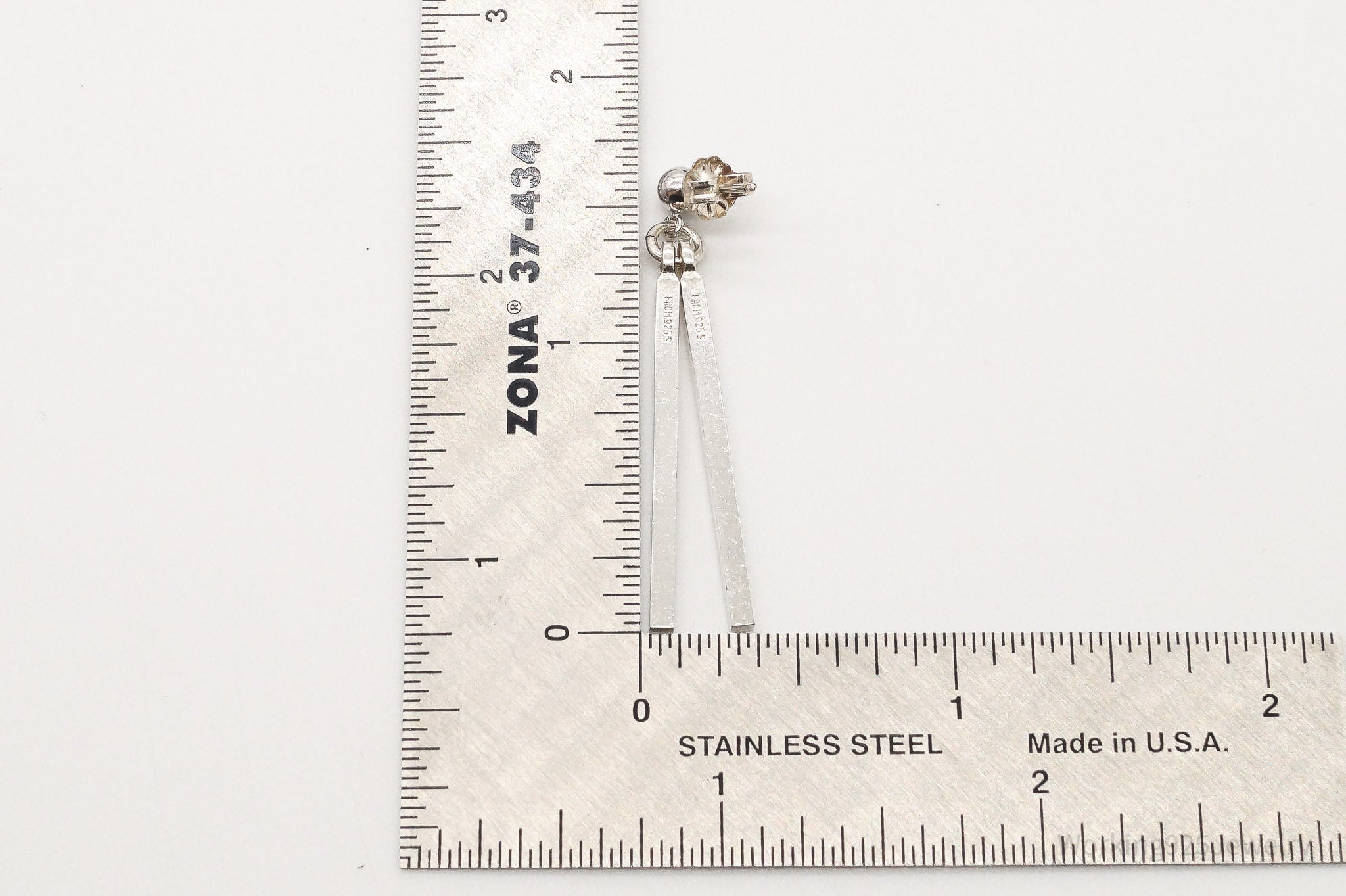 RARE Vintage Denmark Modernist Nils Erik Sterling Silver Earrings