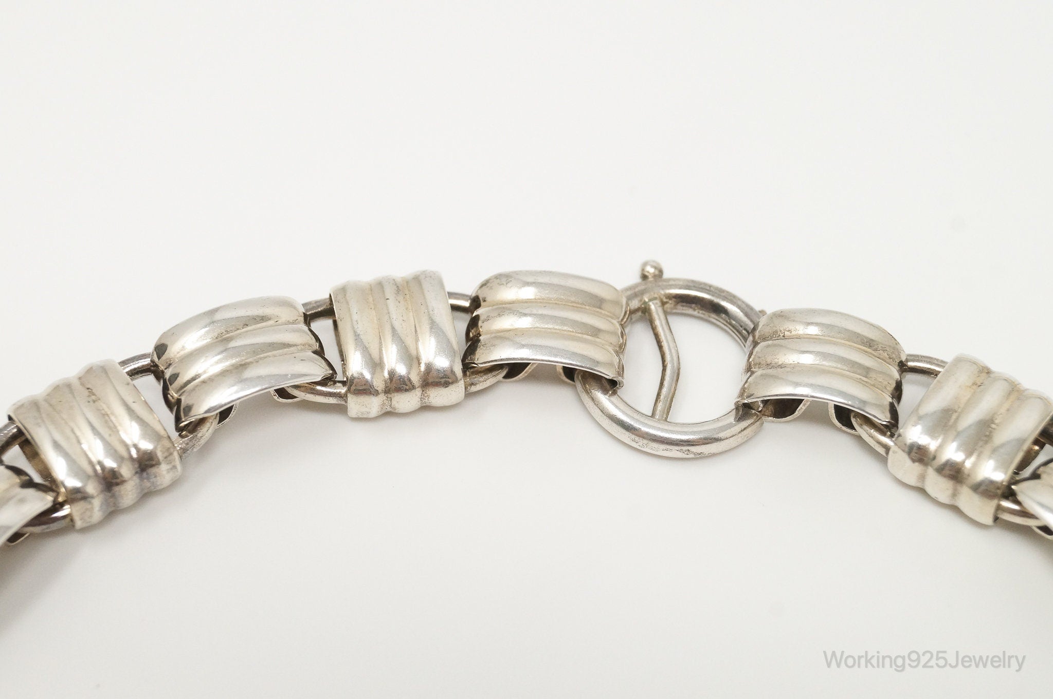 Vintage Designer Napier Sterling Silver Link Necklace