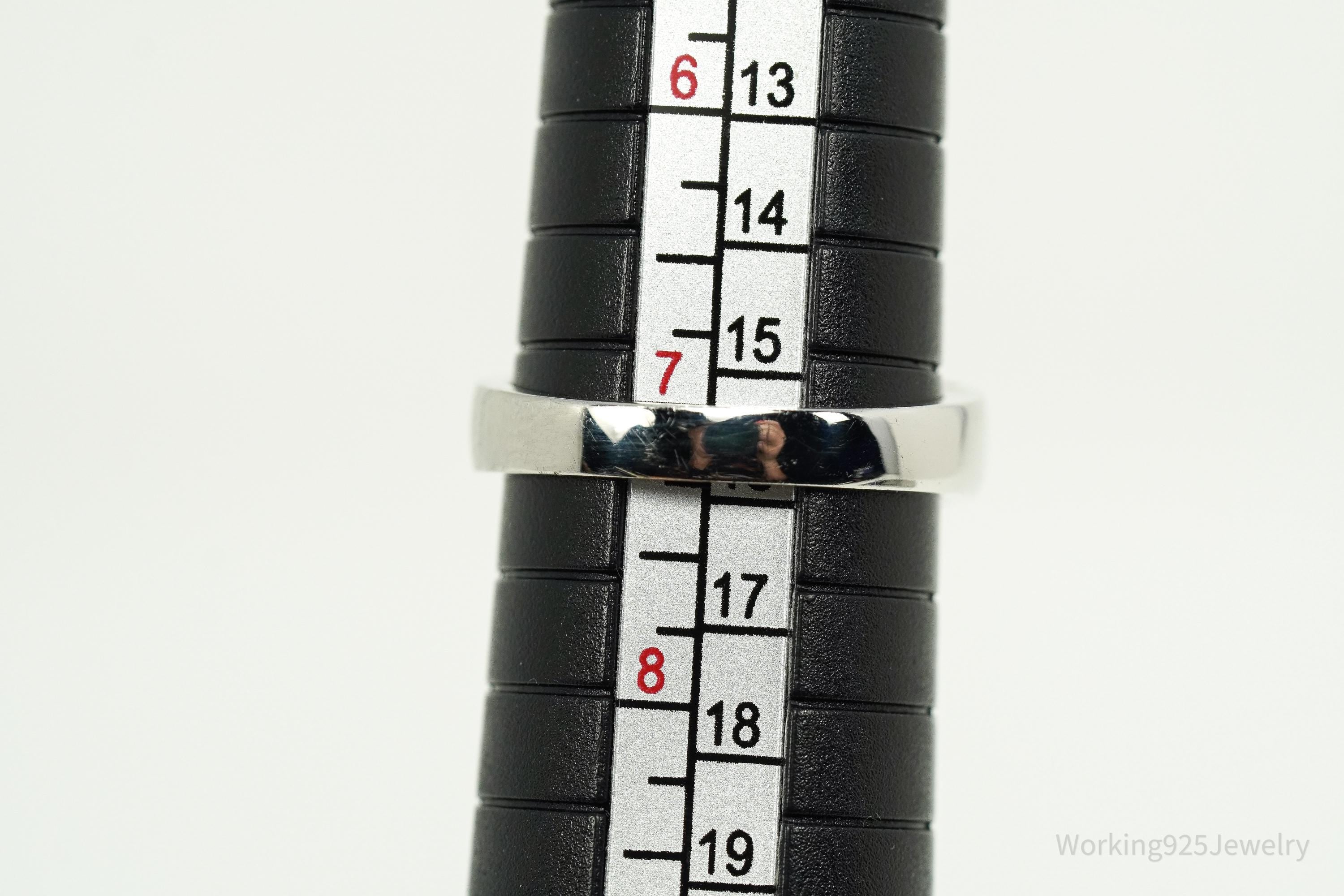 Vintage Designer SW Cubic Zirconia Sterling Silver Ring - Size 7.25