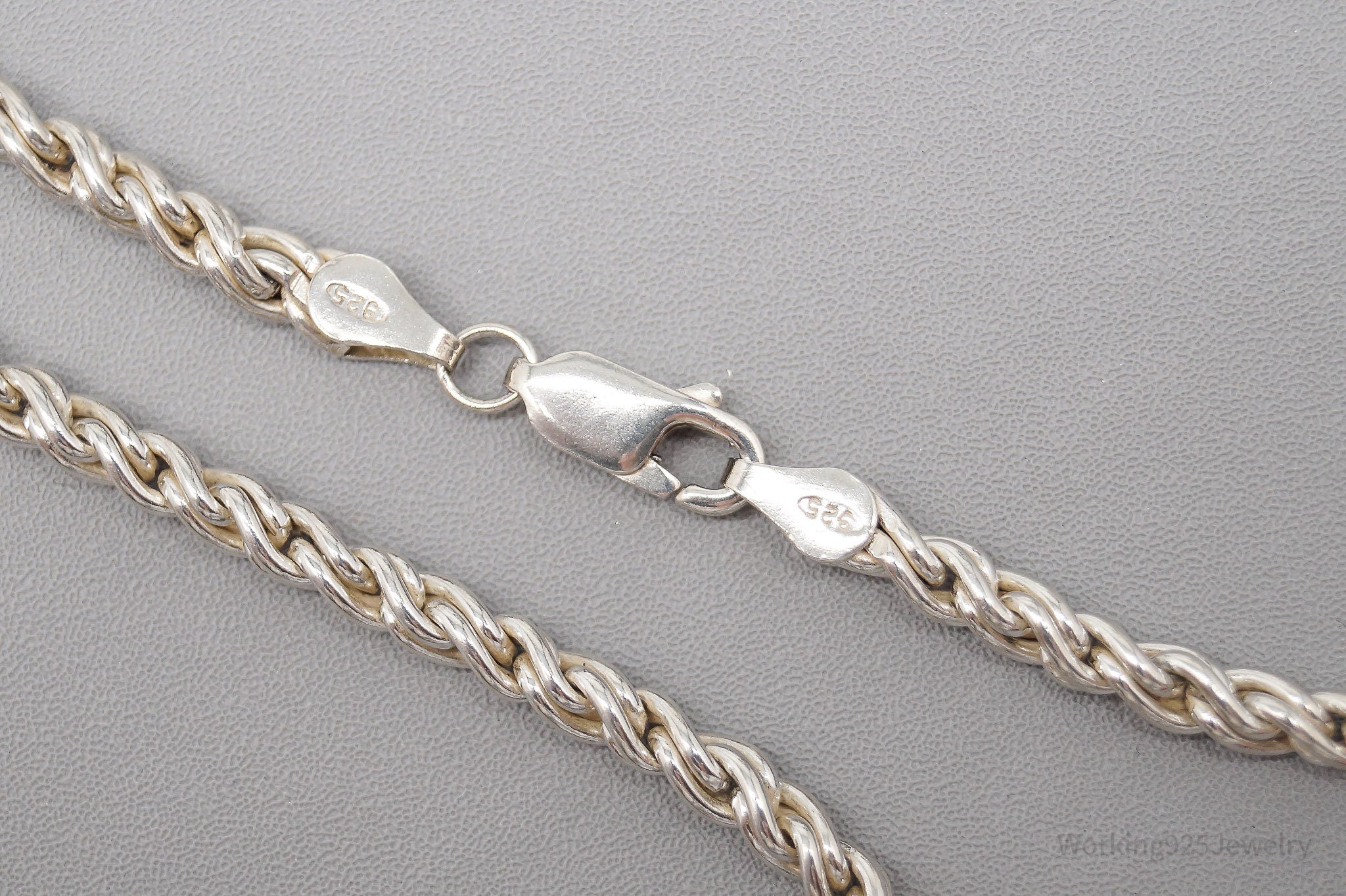 Vintage Sterling Silver Braided Chain Necklace 18"