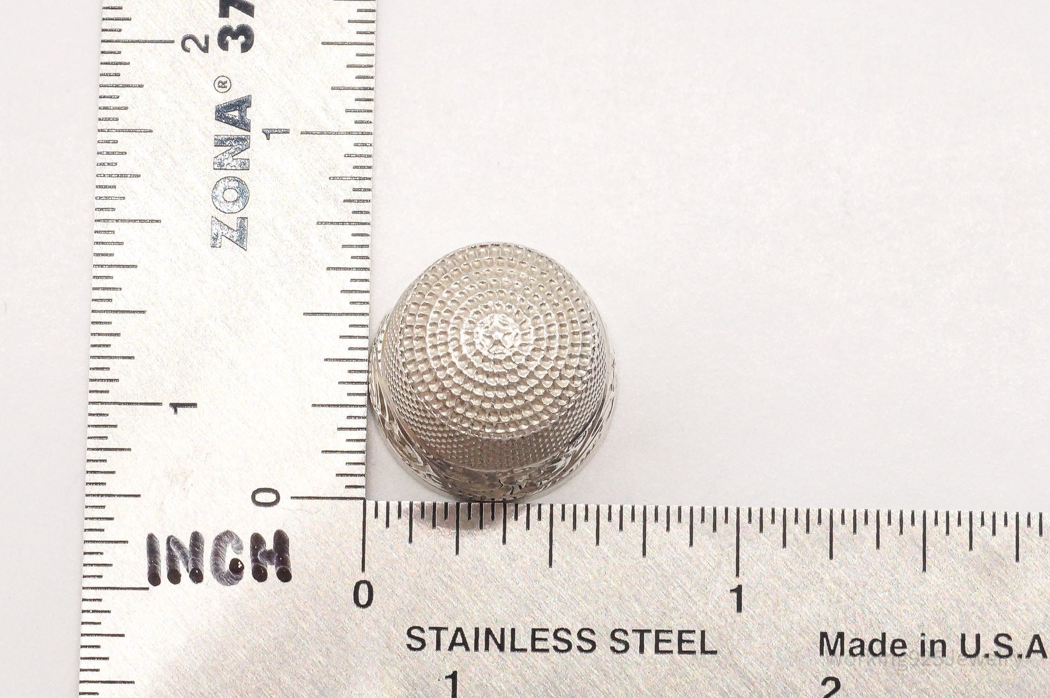 Antique Simons Bros & Co Sterling Silver Thimble Size 10