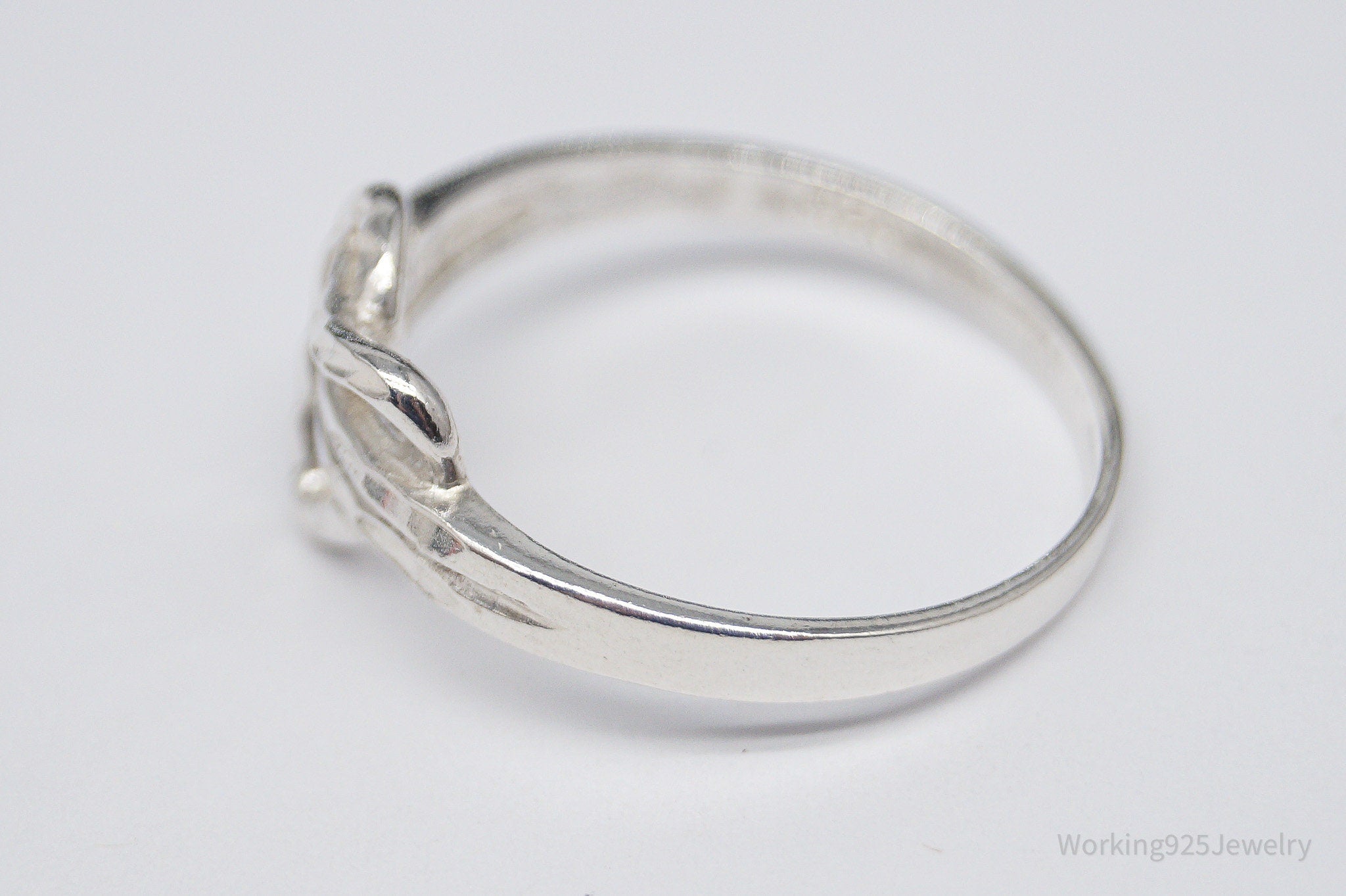 Vintage Heart Sterling Silver Ring - Size 9