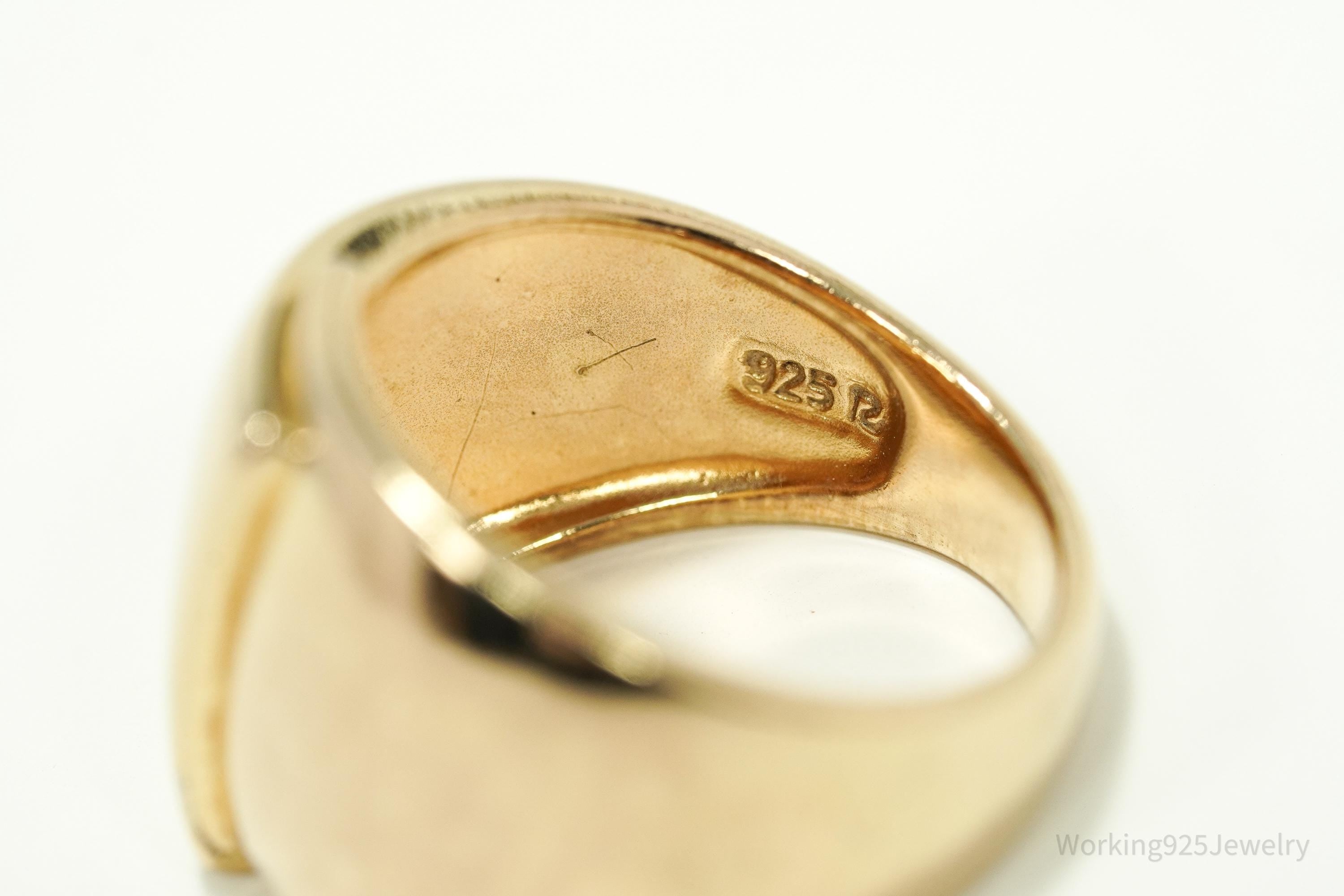 Vintage Ross Simons Rose Gold Vermeil Sterling Silver Band Ring - Size 7
