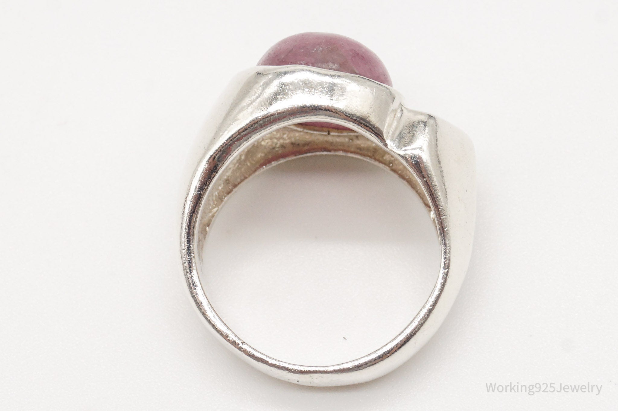 Vintage Rhodonite Silver Ring - Size 5.25