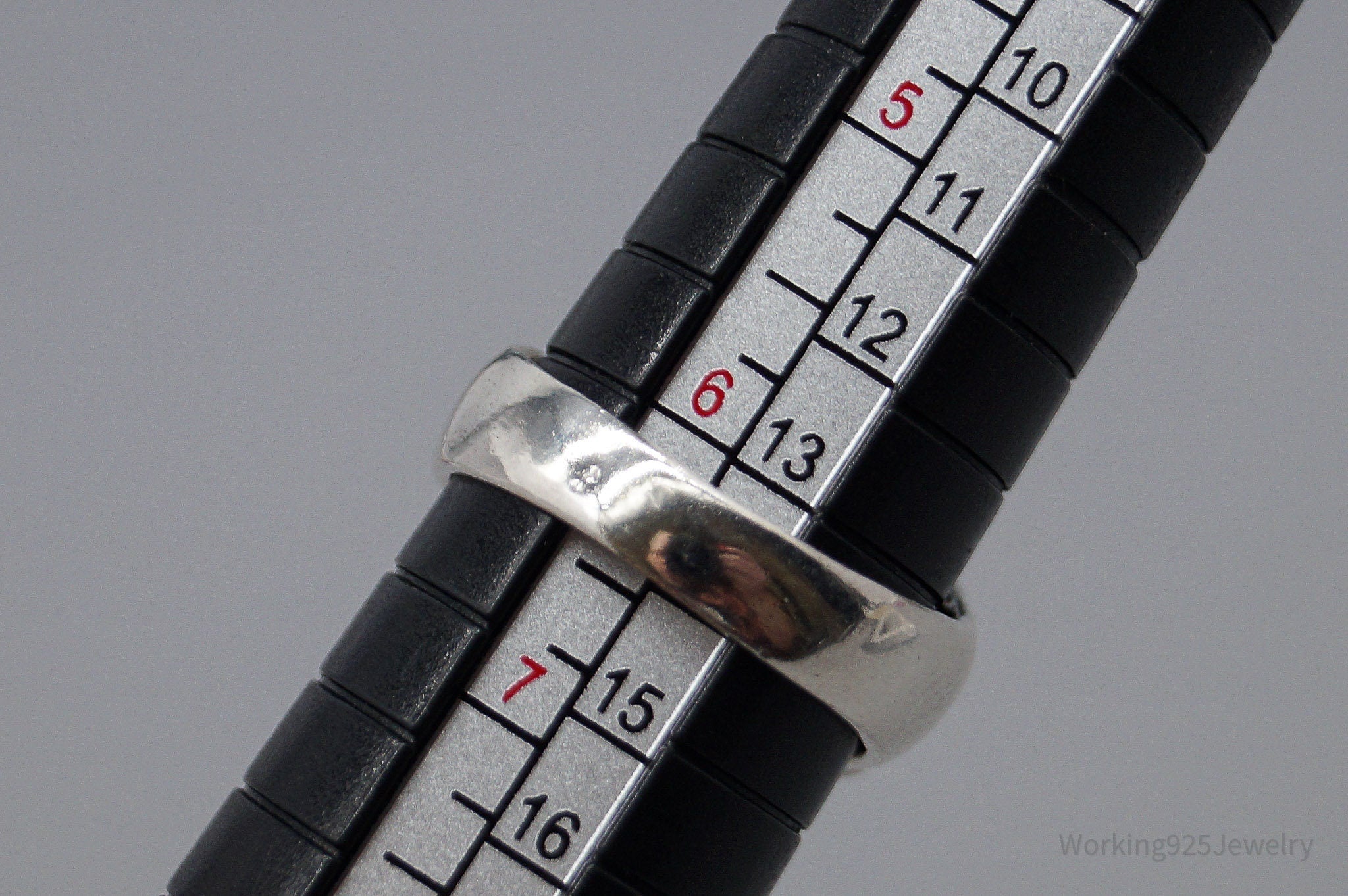 Vintage Rhodolite Garnet Sterling Silver Ring - Size 6.25