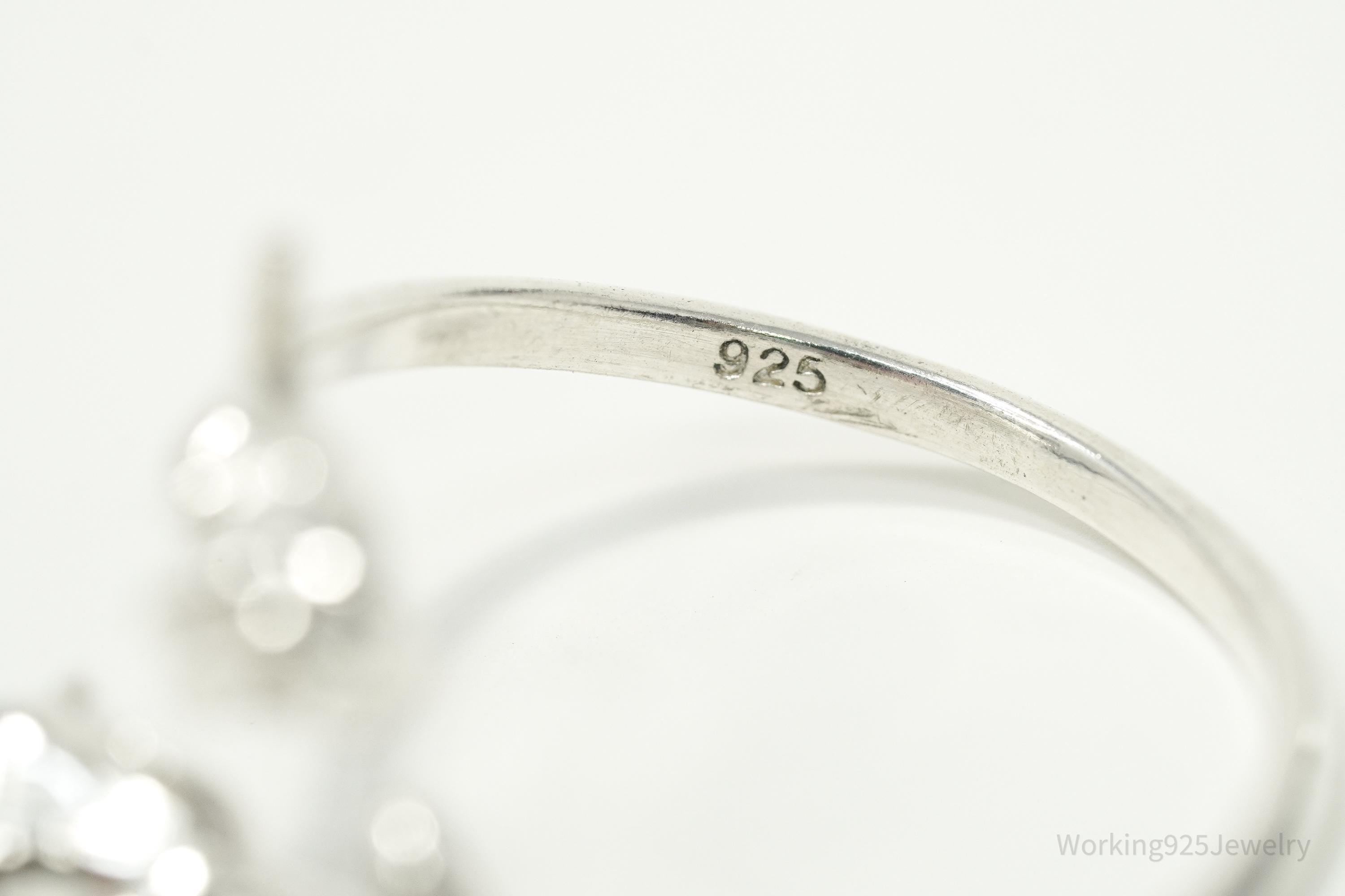 Vintage NVC Wrapping Roses Sterling Silver Ring - Size 10