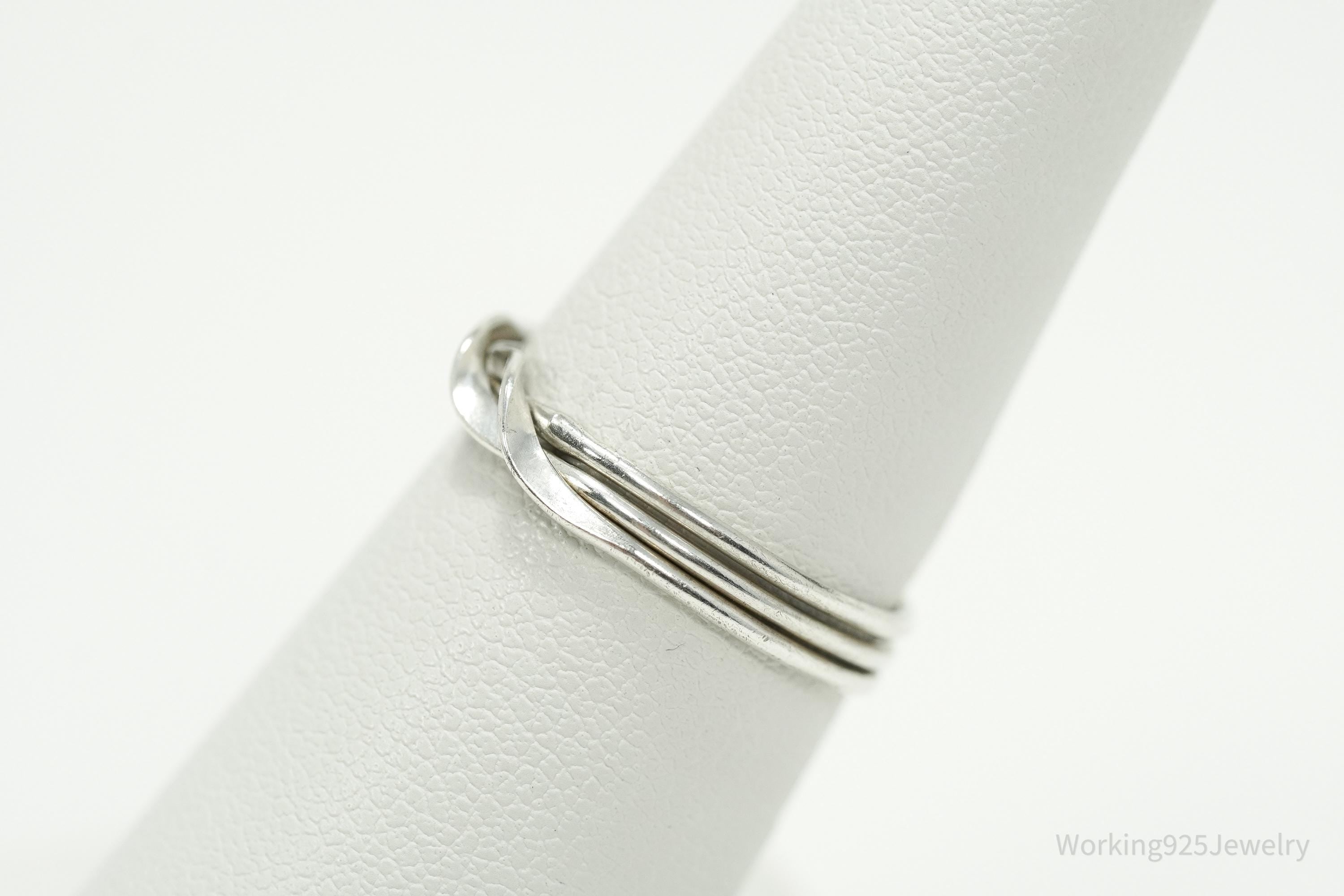 Vintage Threads Of Life Silver Band Ring - Size 6.75
