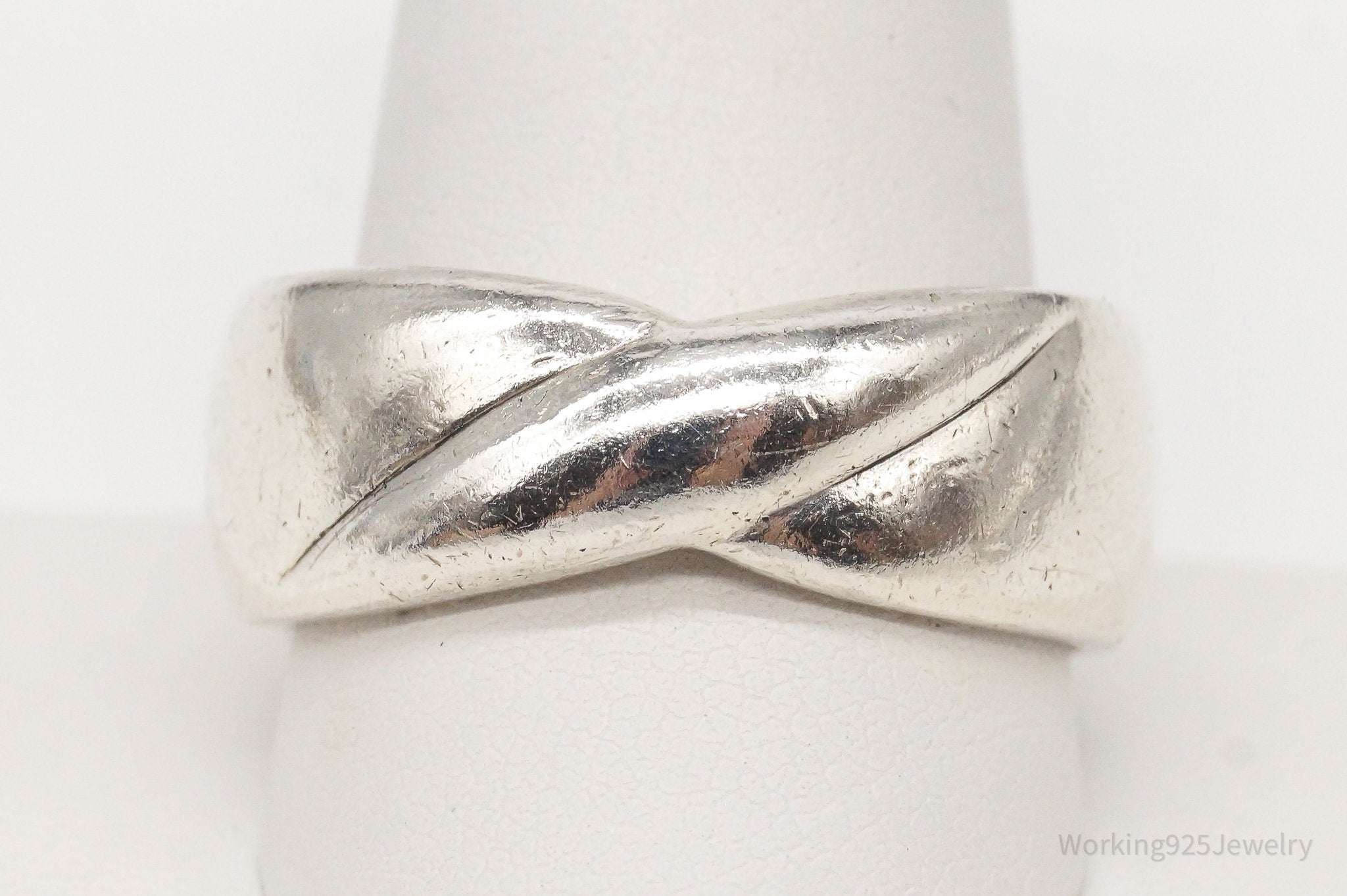 Vintage Sterling Silver Band Ring Size 12.5