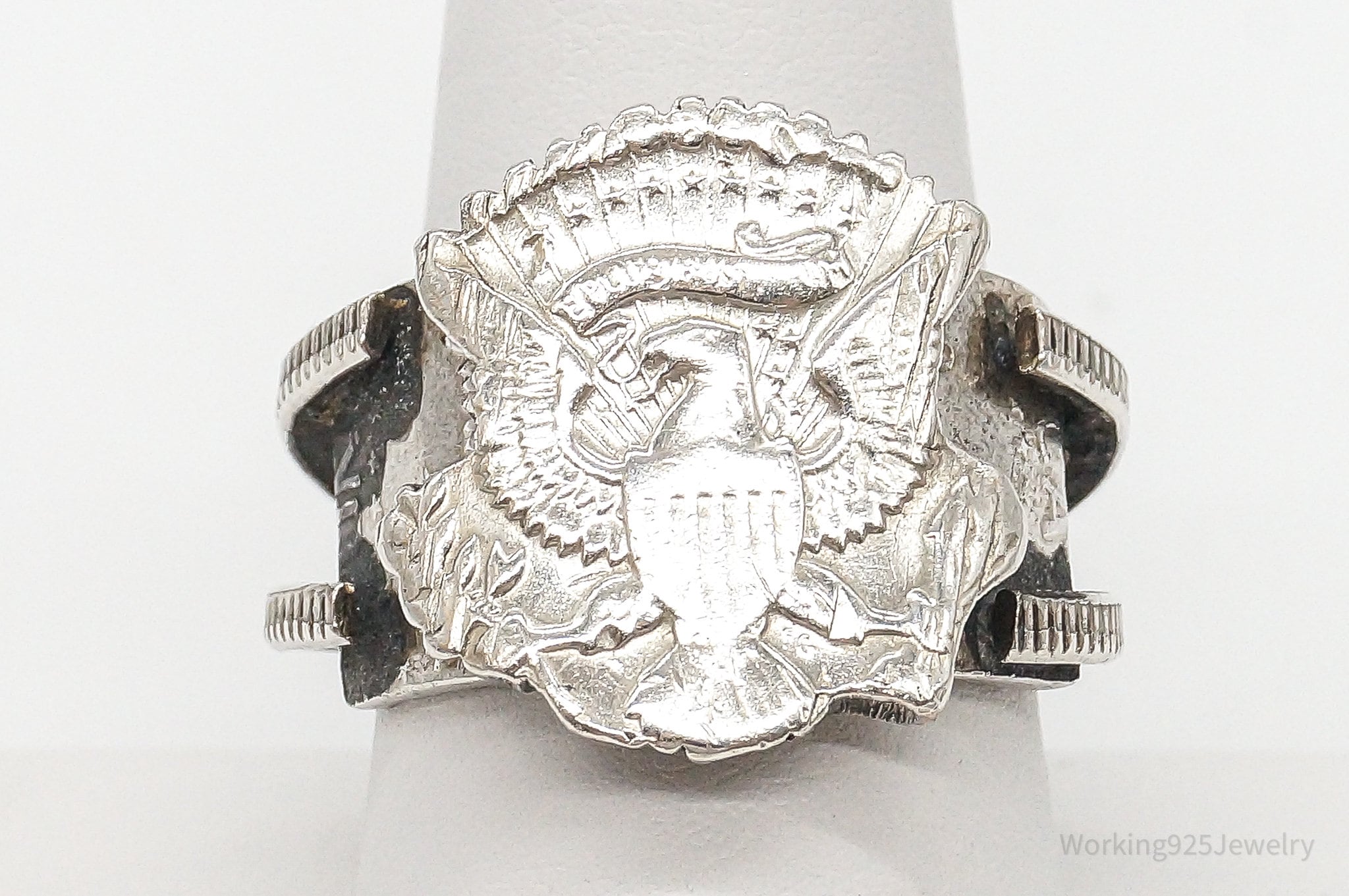 Vintage US Eagle Coin Ring - Size 9