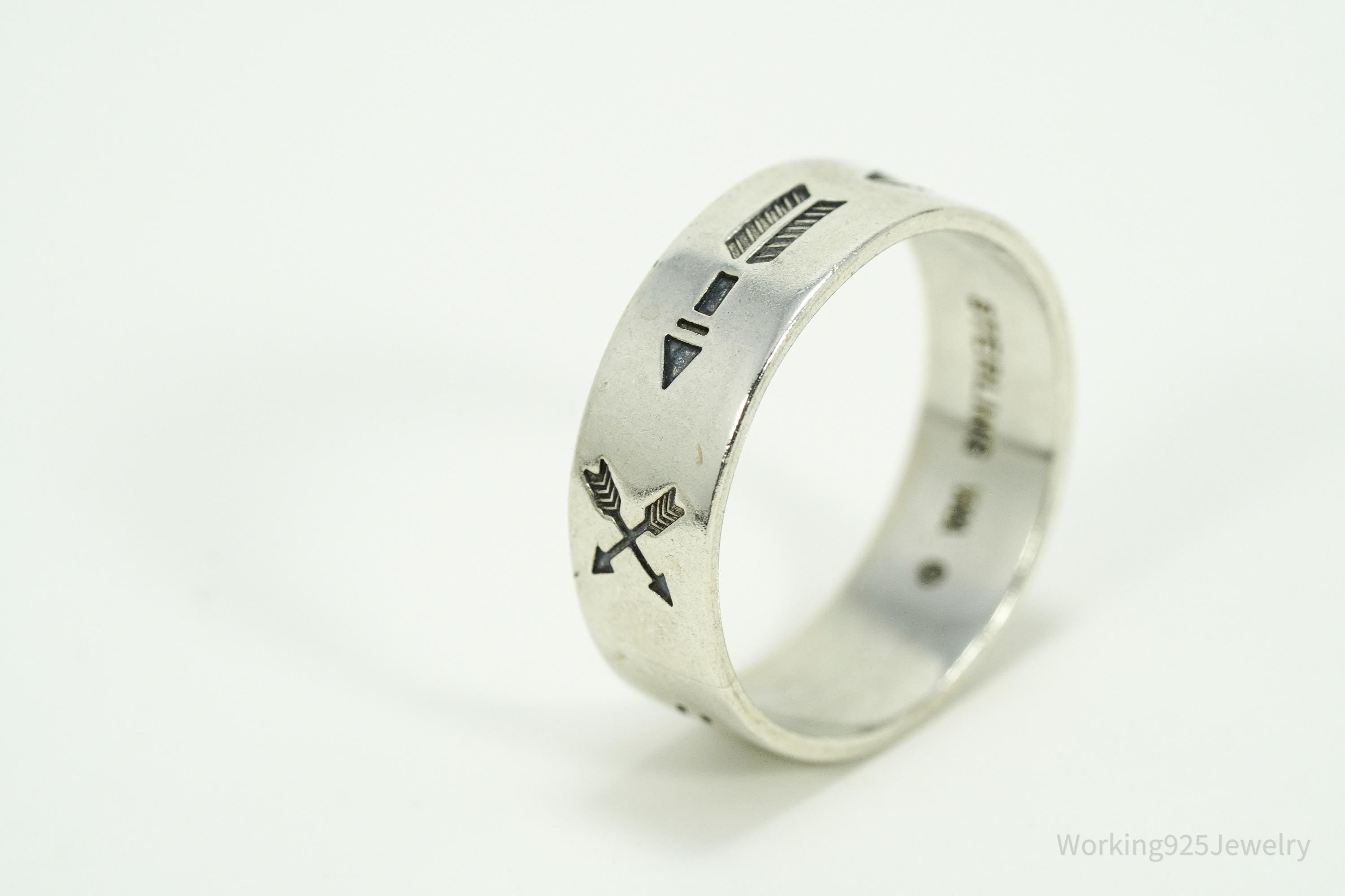 Vintage Wheeler Manufacturing Co Southwestern Sterling Silver Ring Size 7