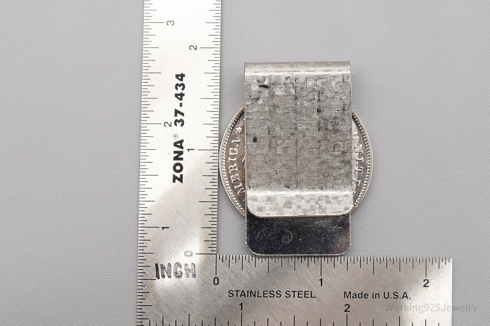 Antique 1881 Morgan Silver Dollar Coin Silver Money Clip