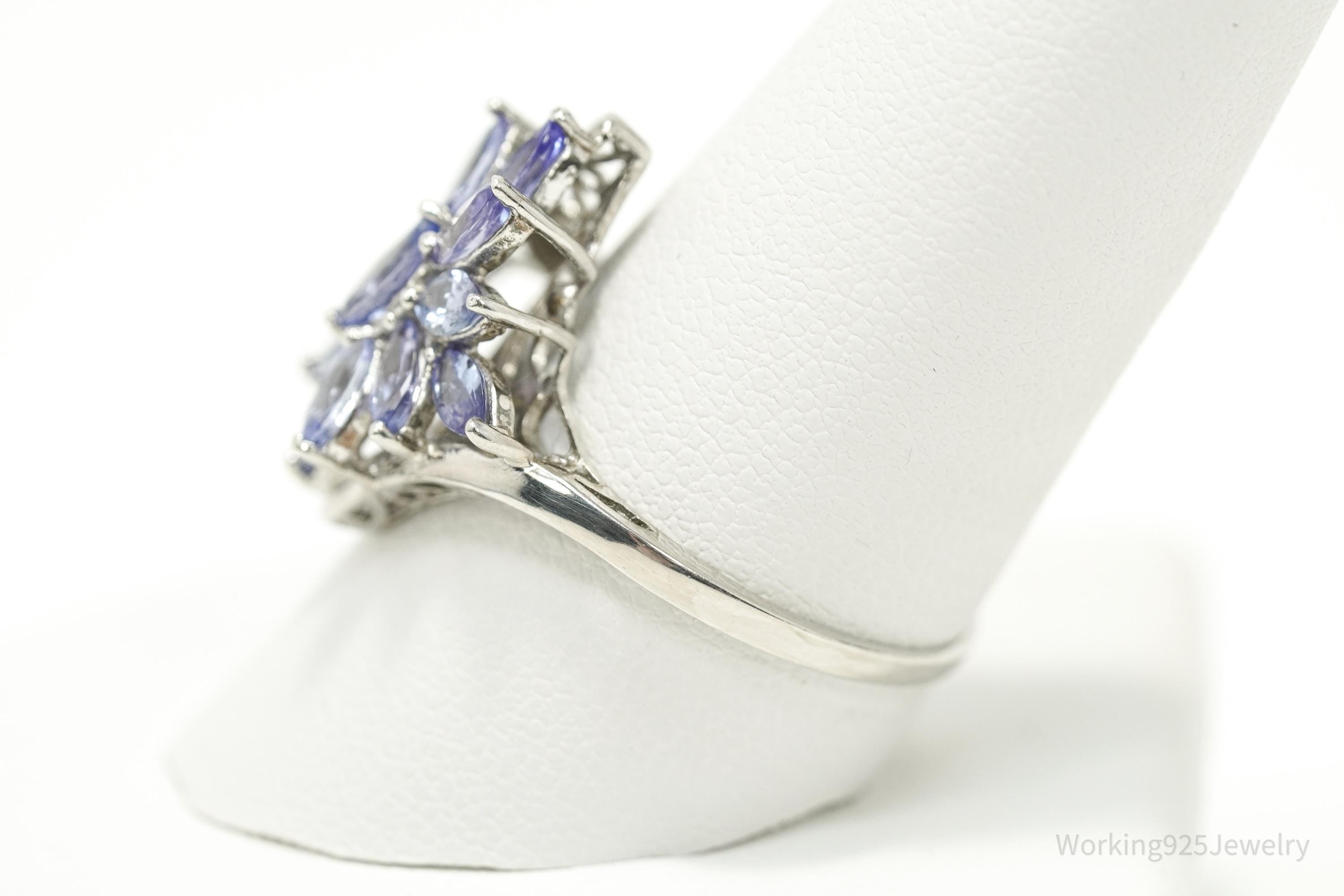 Designer STAUER Tanzanite Sterling Silver Ring - Size 10