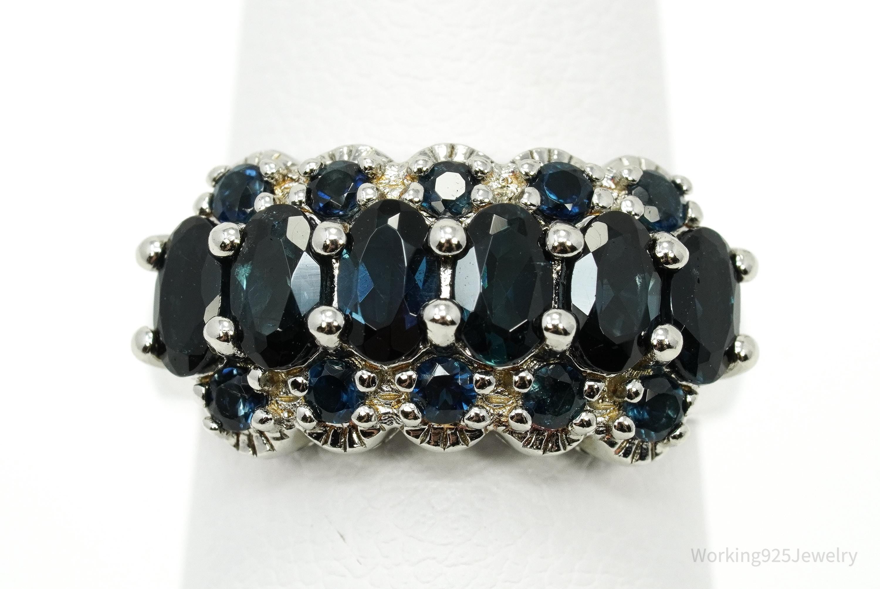 Vintage London Blue Topaz Sterling Silver Ring - Size 4.25