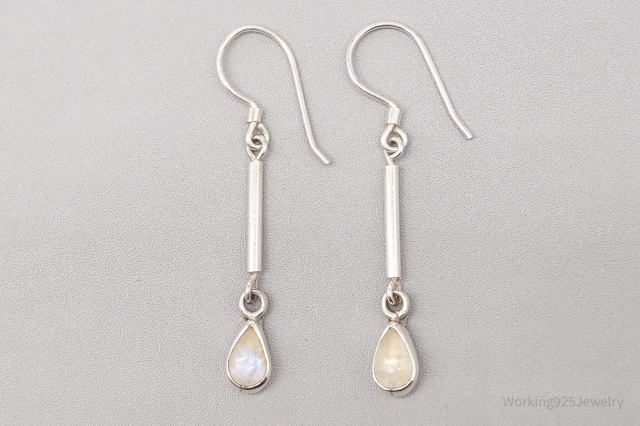 Vintage Moonstone Sterling Silver Earrings