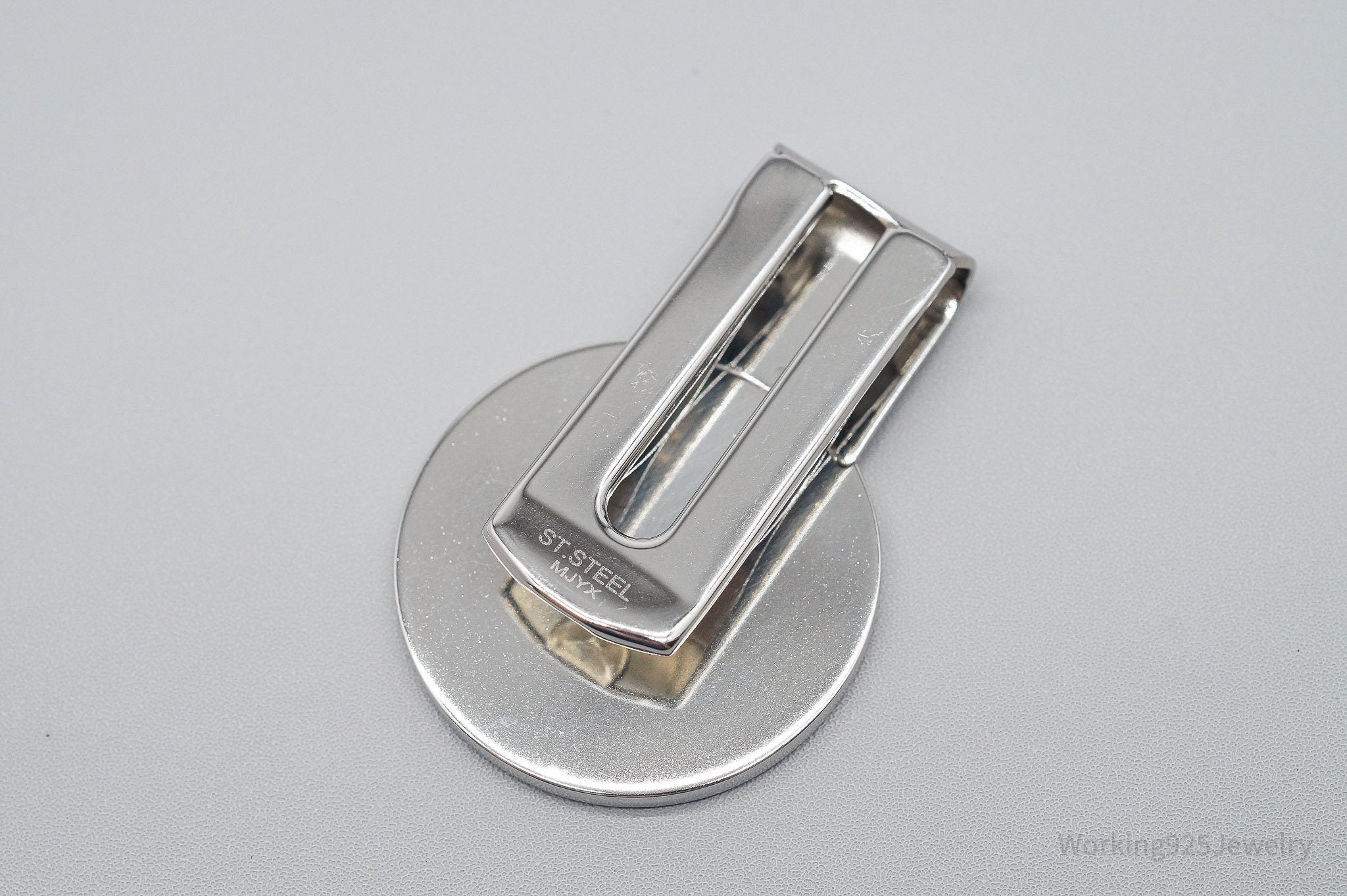 Antique Vintage 1920 Walking Liberty Half Dollar Silver Coin St. Steel Money Clip