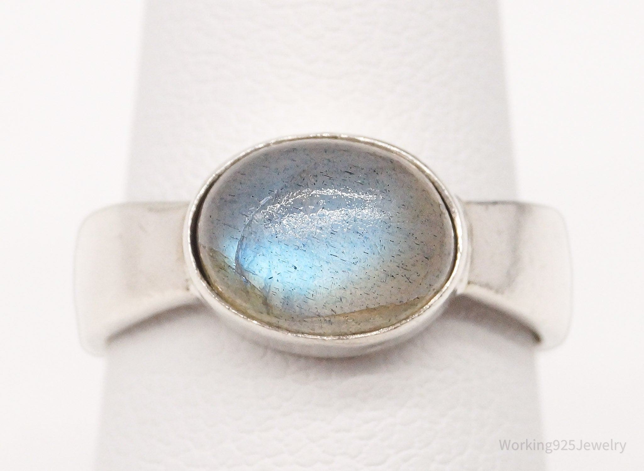 Vintage Labradorite Sterling Silver Ring - Size 5.5