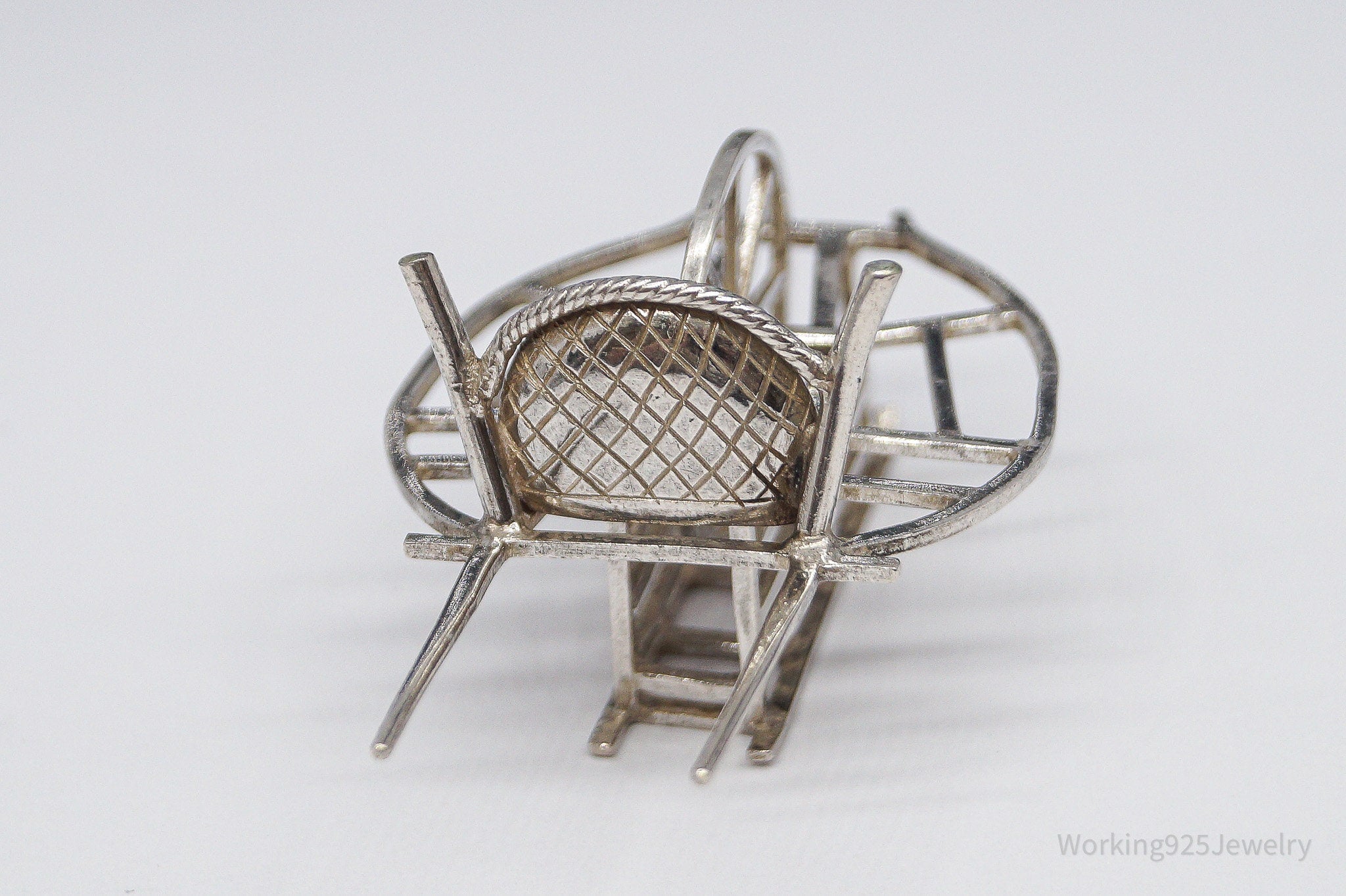 Antique Chinese Silver Condiment Cart