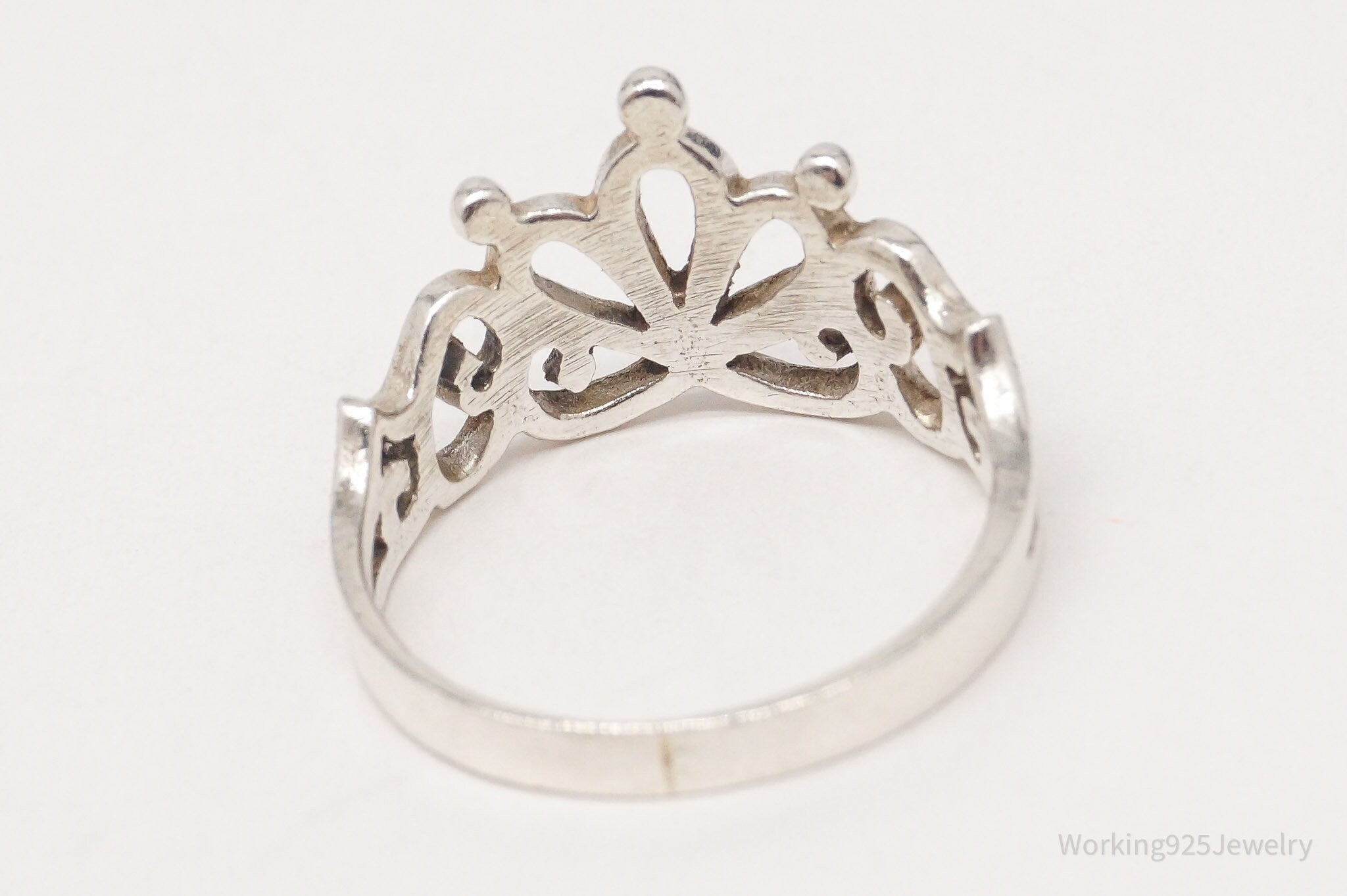 Vintage Crown Sterling Silver Ring - Size 7.75