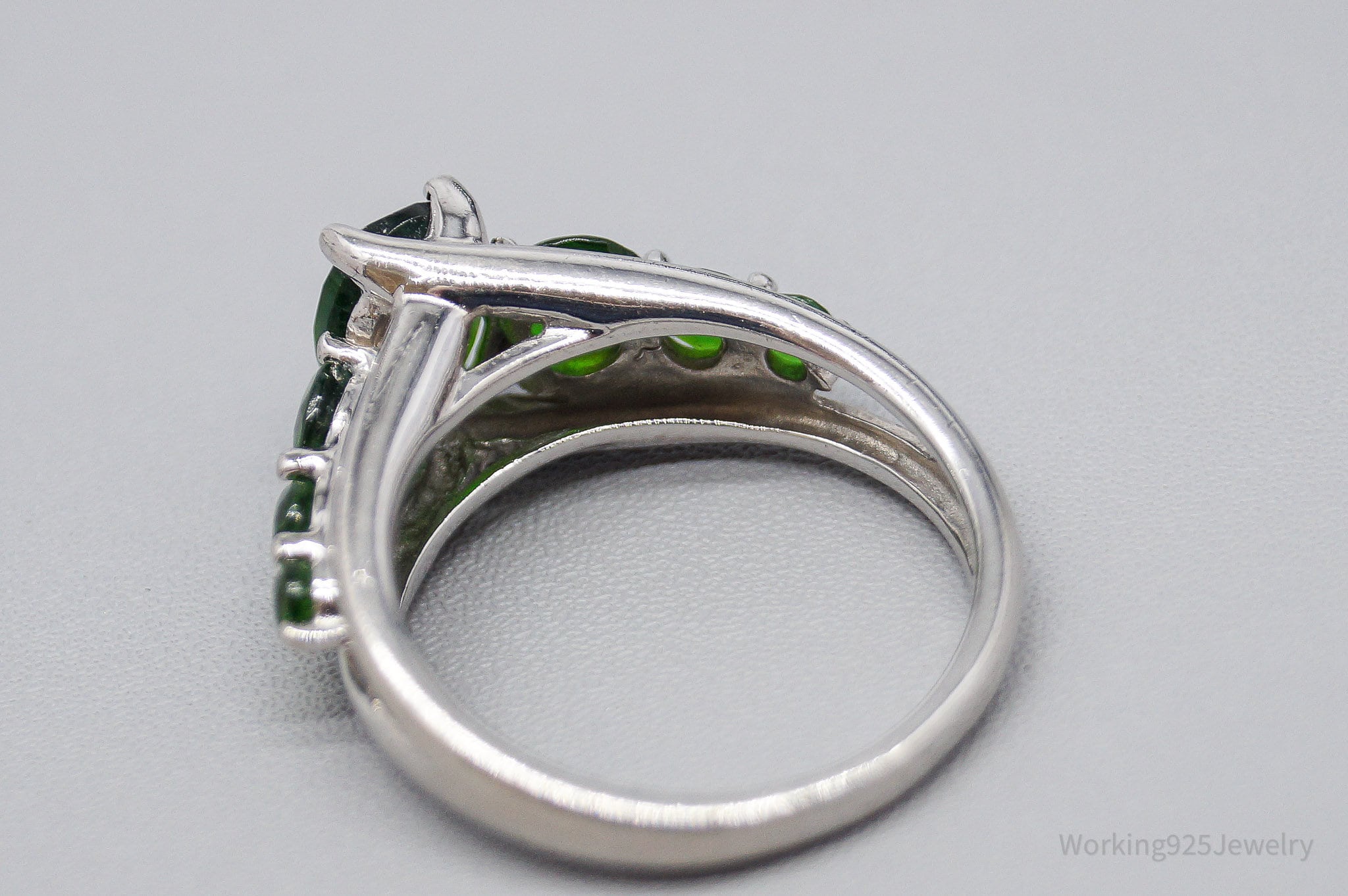 JTV HT Green Chrome Diopside Sterling Silver Ring - Size 6