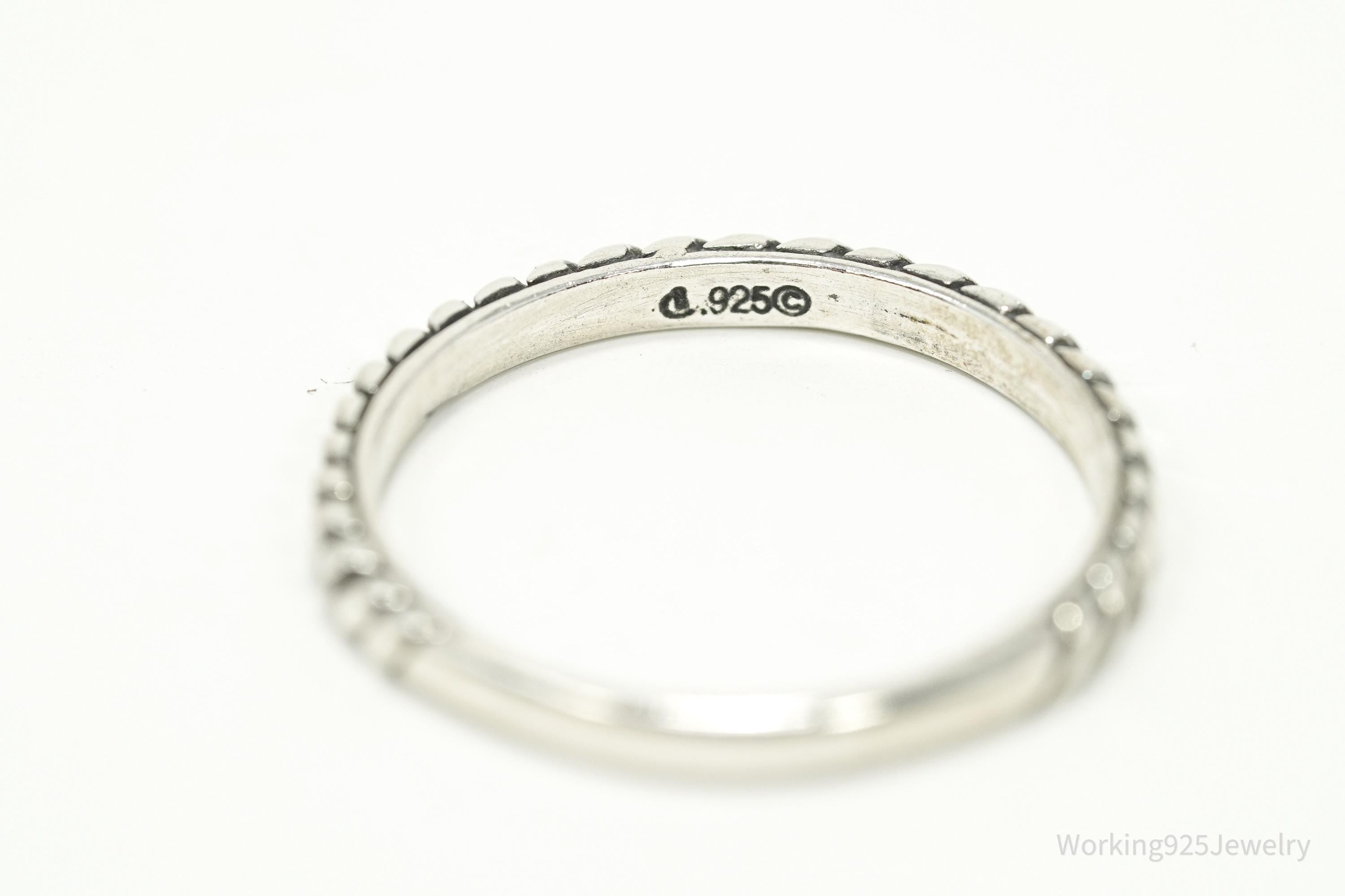 Vintage Native Designer Carolyn Pollack Relios Sterling Silver Band Ring Size 10