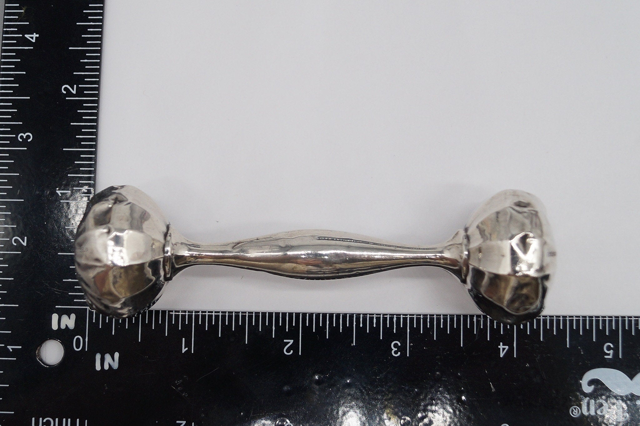 Antique Designer Webster Large Sterling Silver Baby Rattle