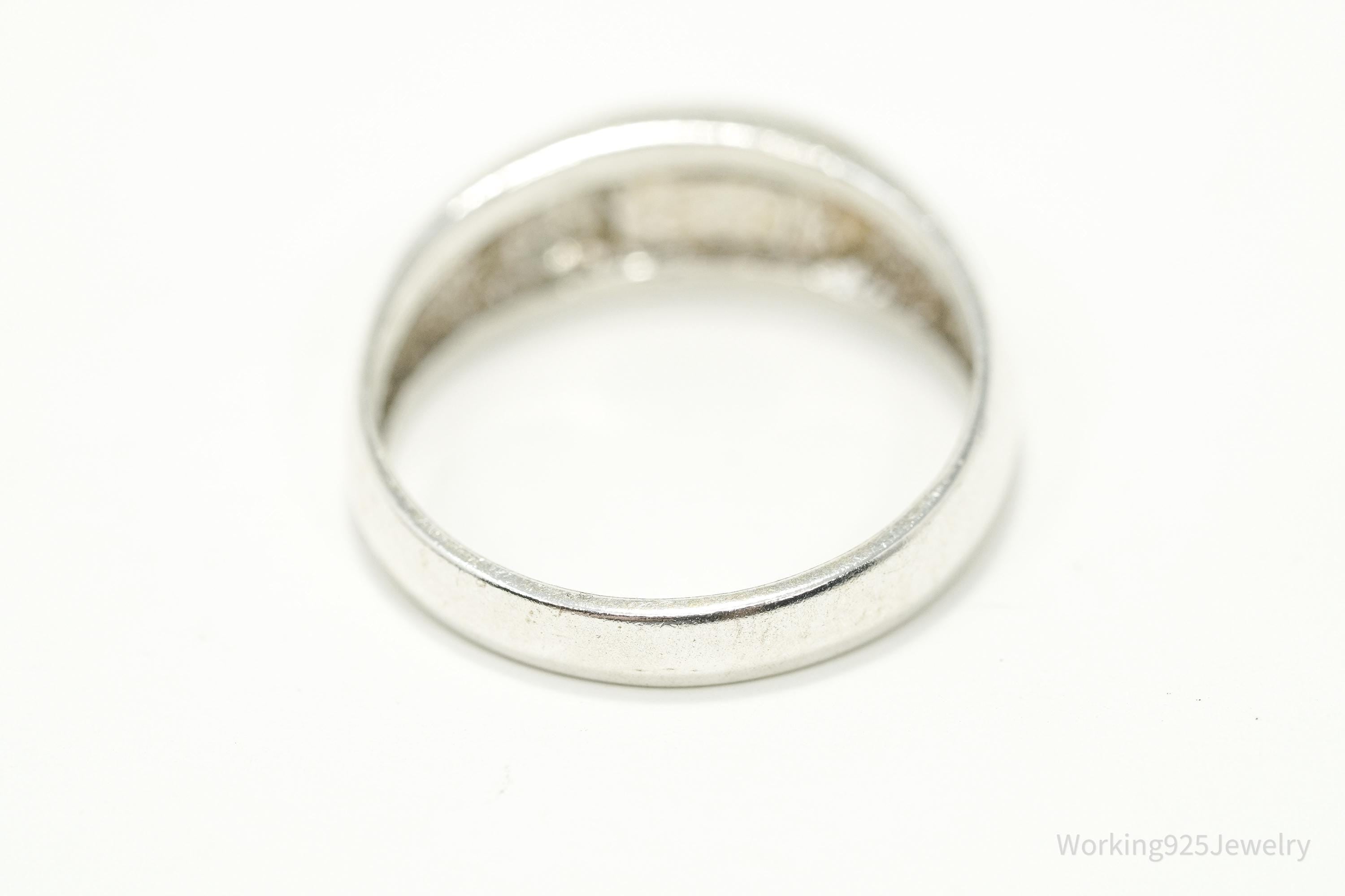 Vintage Native Anglo Carol Felley Turquoise Sterling Silver Ring - Size 9