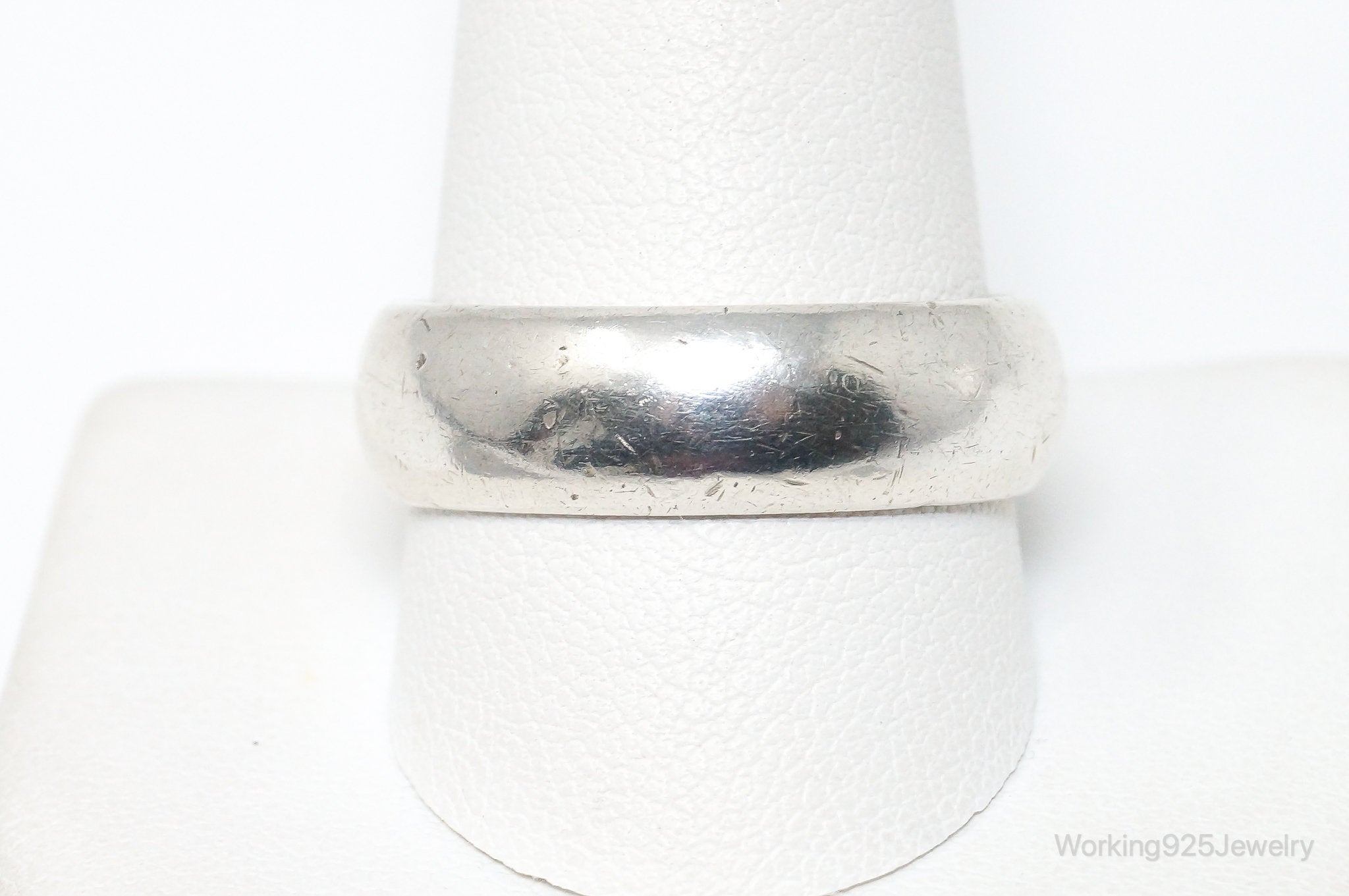 Vintage Sterling Silver Modern Band Ring - Size 11