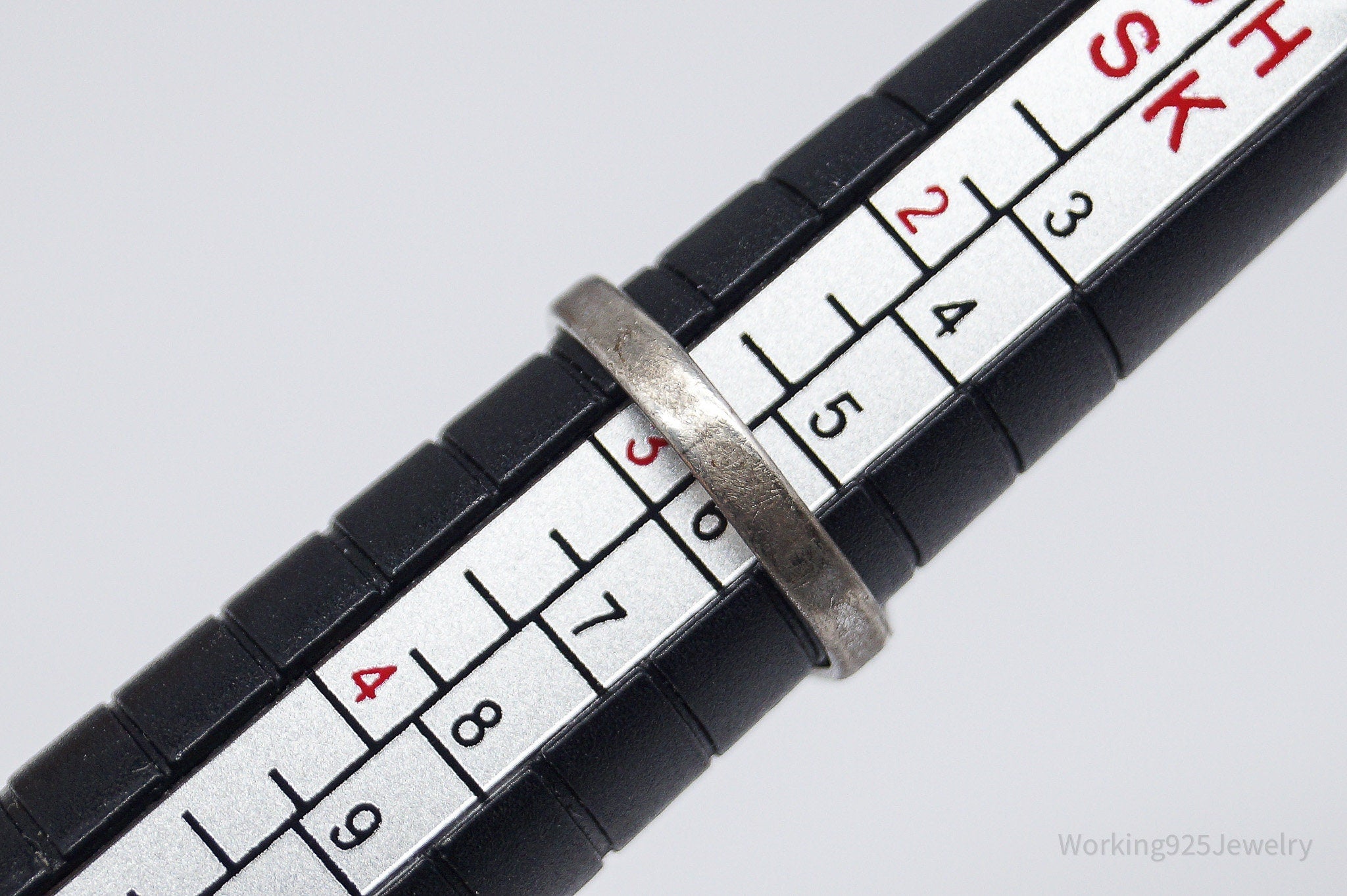 Vintage Native American Signed JP Tigers Eye Sterling Silver Ring - Size 2.75