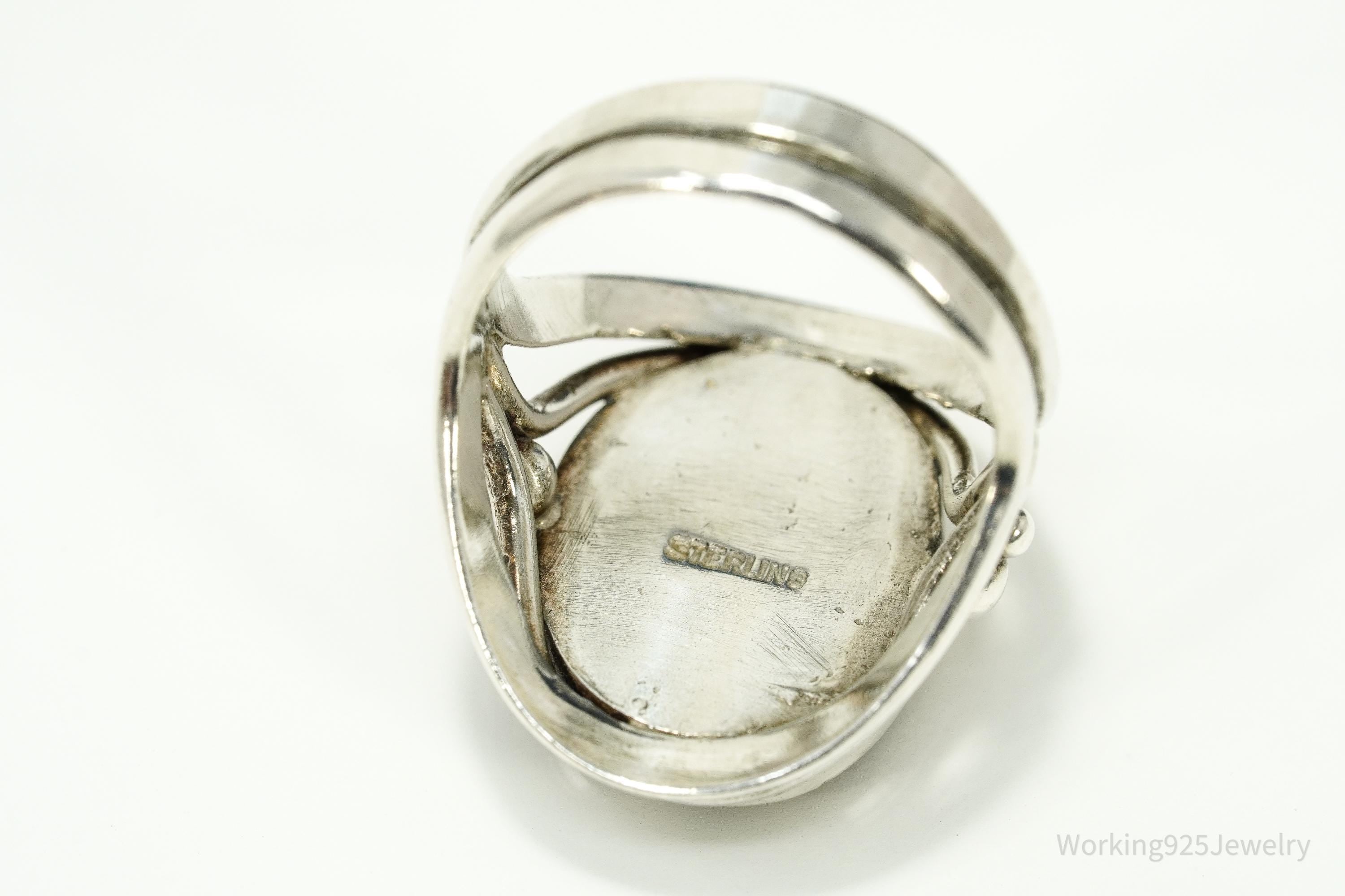 Vintage Jasper Sterling Silver Ring - Size 7