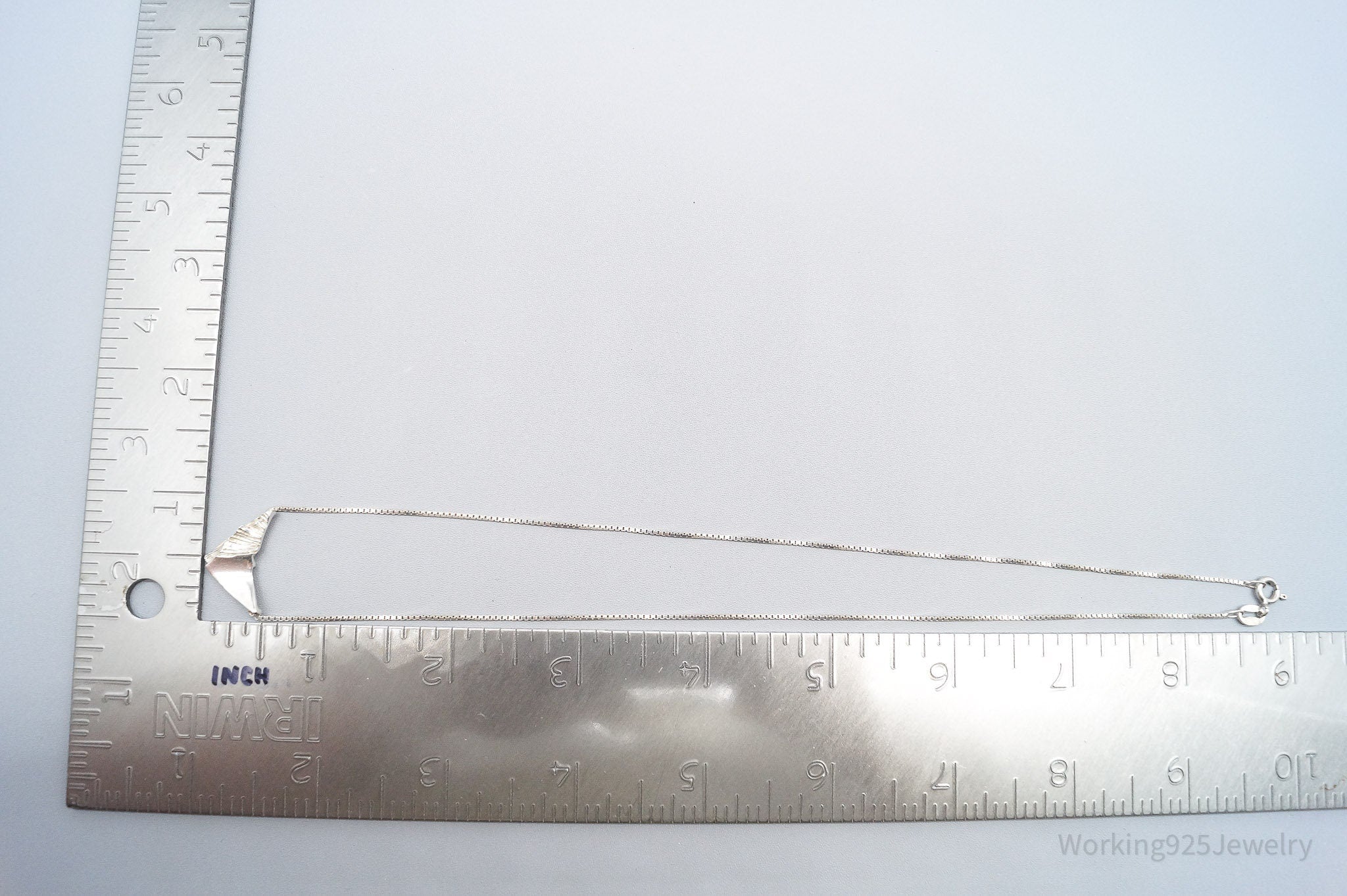 RARE Vintage Norwegian Modernist Ole Aas Sterling Silver Chain Necklace 18"