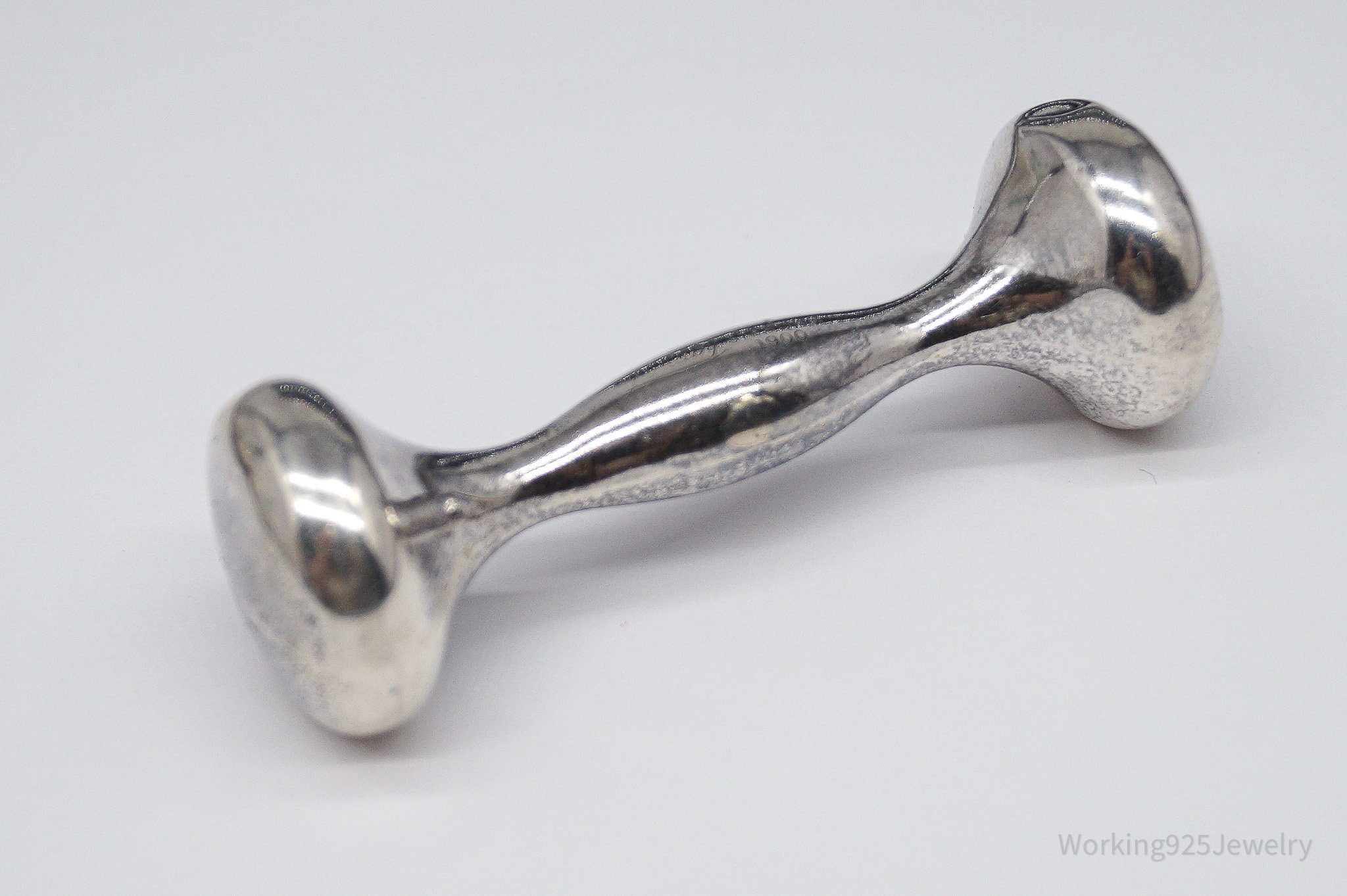 Antique Designer Lullaby Dated 1900 Large Sterling Silver Baby Rattle