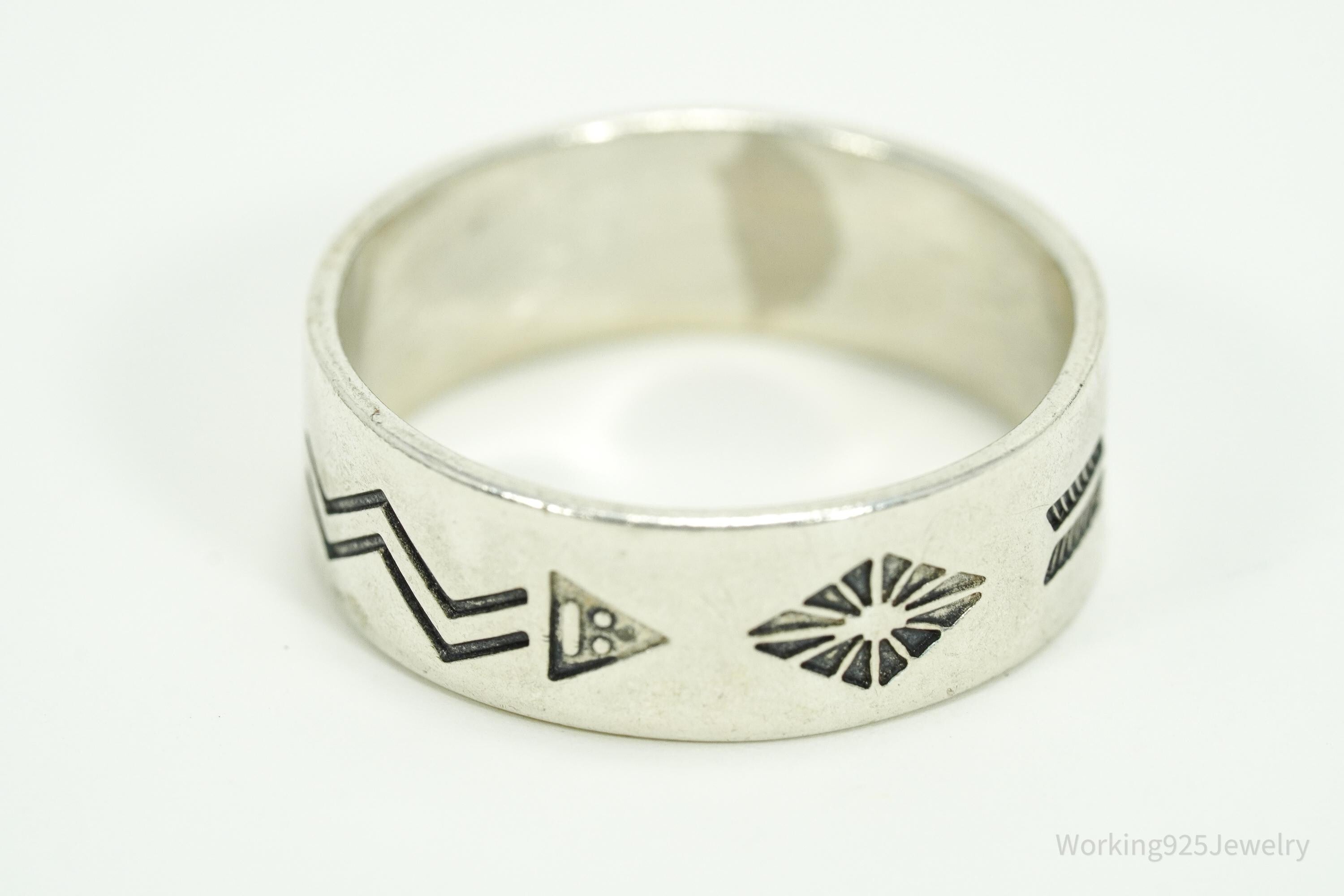 Vintage Wheeler Manufacturing Co Southwestern Sterling Silver Ring Size 7