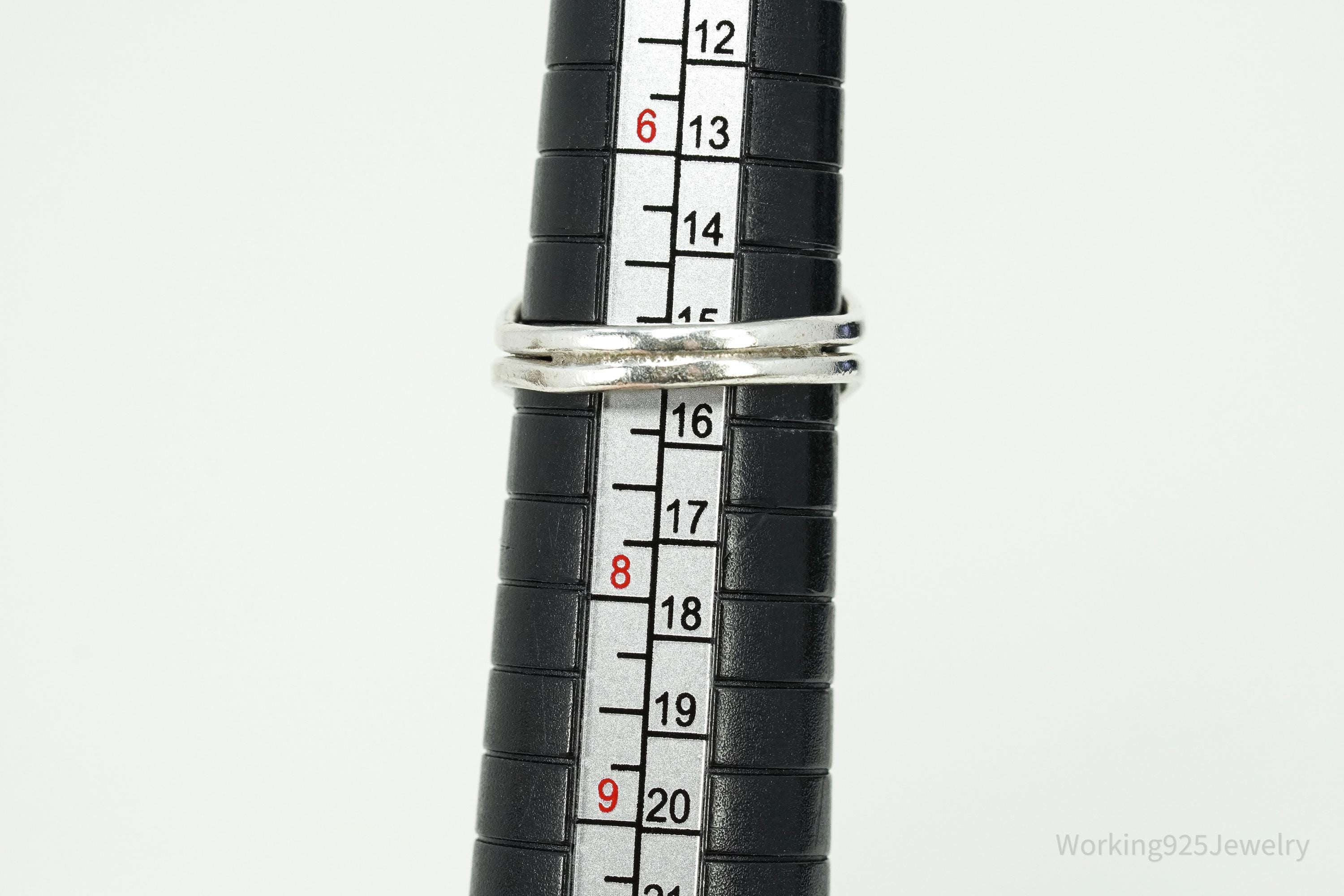 Vintage Native American Unsigned Crazy Lace Agate Silver Ring - Size 7