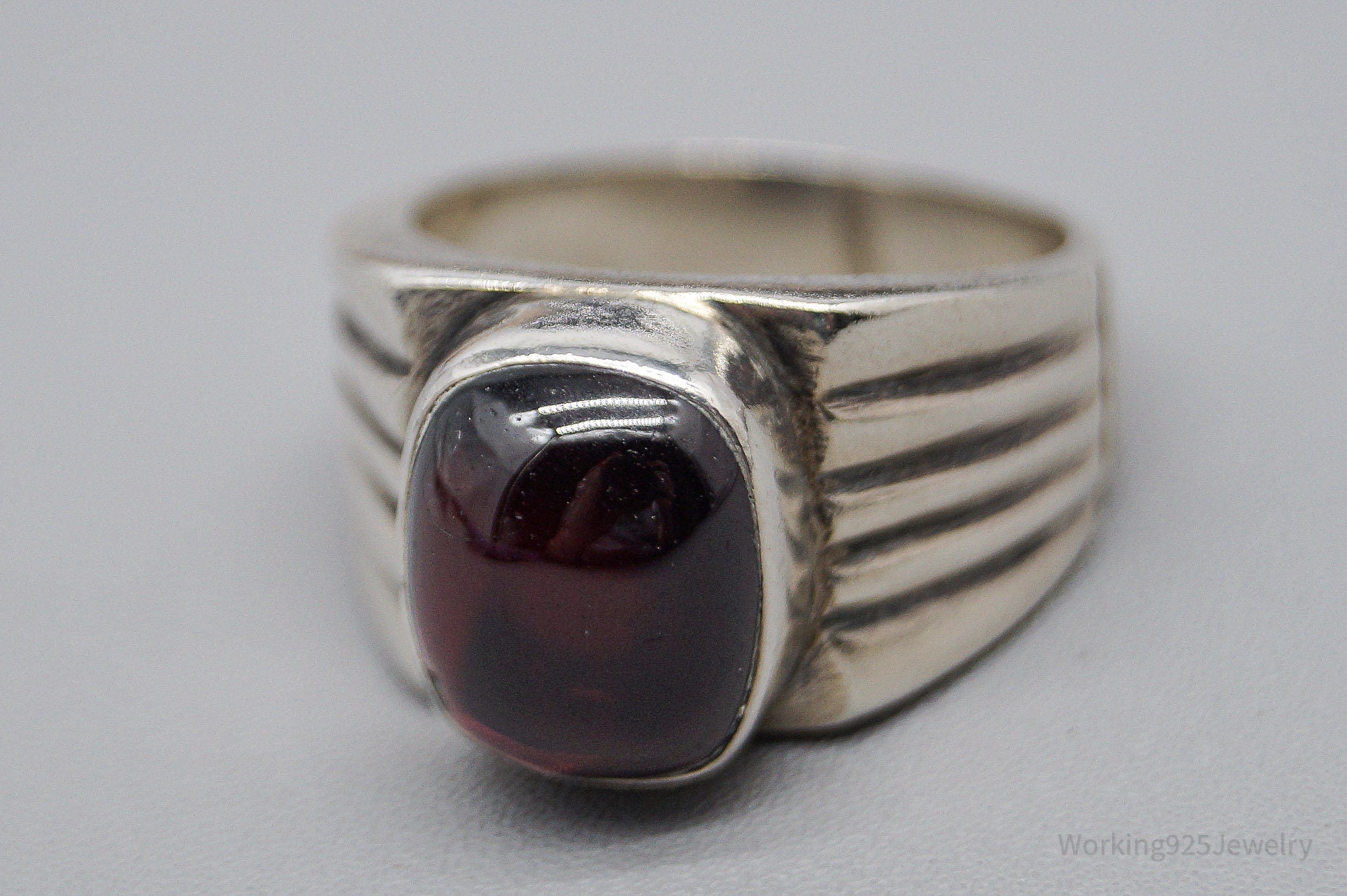 Vintage Rhodolite Garnet Sterling Silver Ring - Size 6