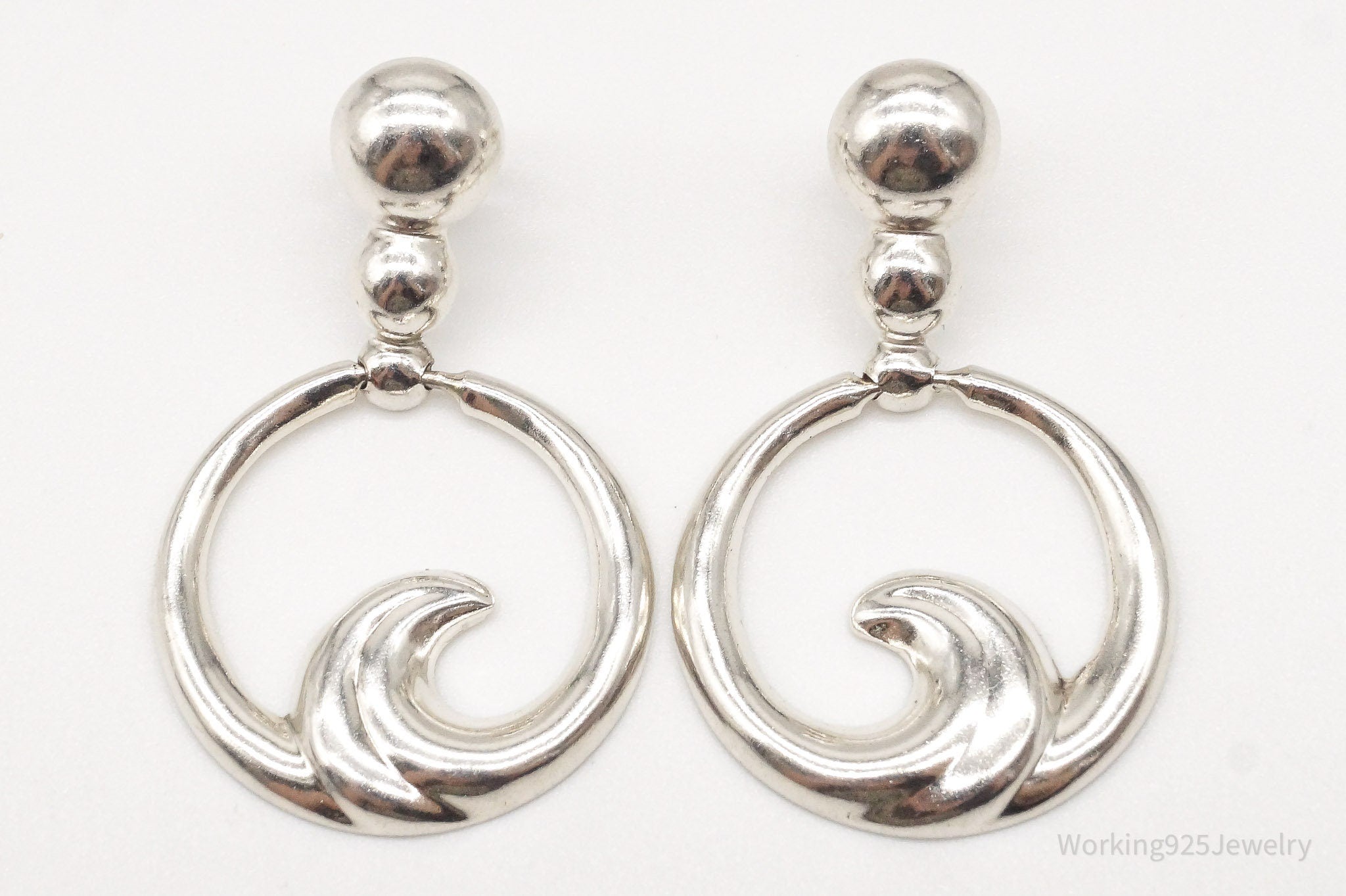 Vintage Waves Sterling Silver Thai Earrings