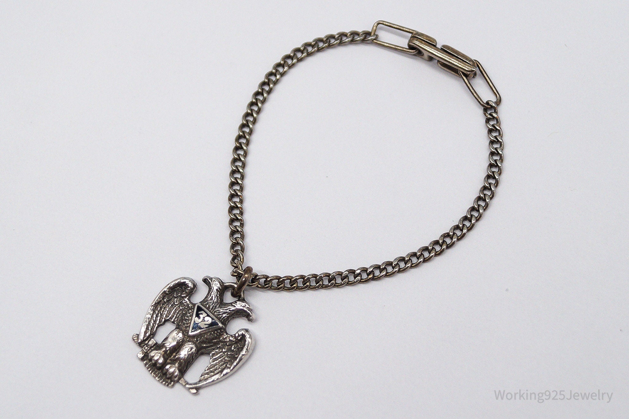 ATQ VTG Scottish Rite 32nd Degree Seattle Masons Sterling Silver Bracelet