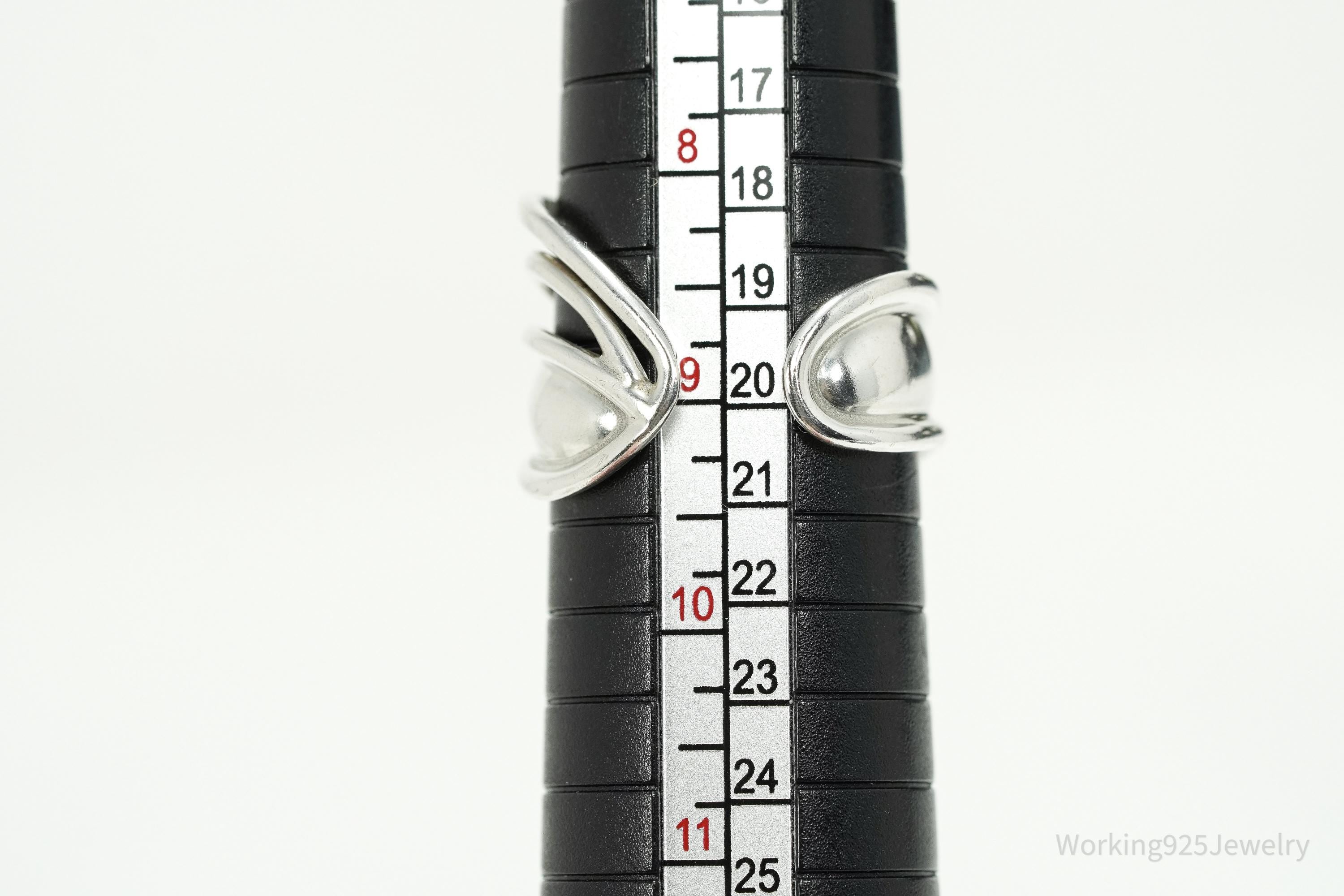 Vintage Danish Modernist Janina Sterling Silver Ring - Size 9.25