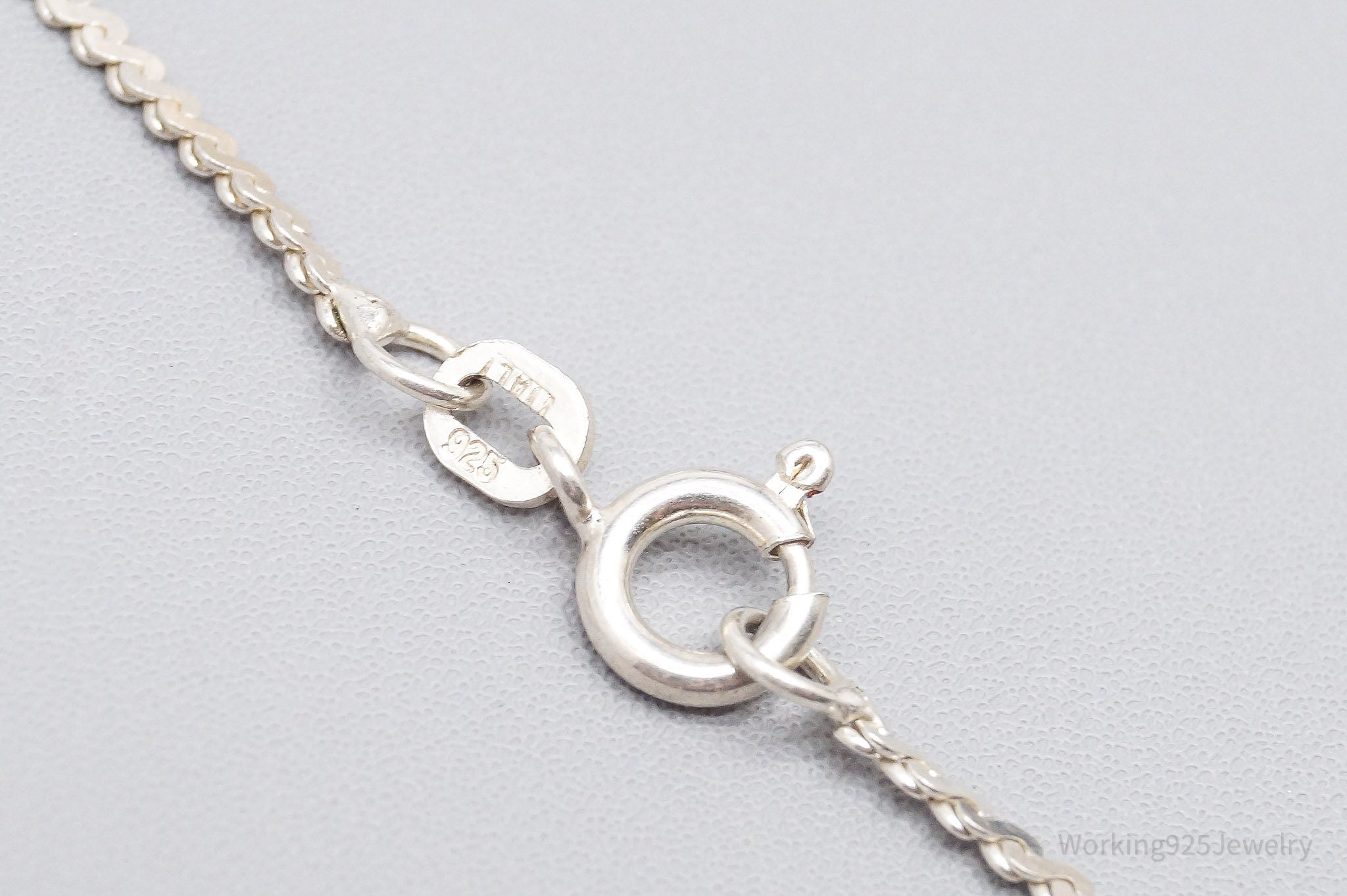 Vintage Italian Sterling Silver Chain Necklace 16"