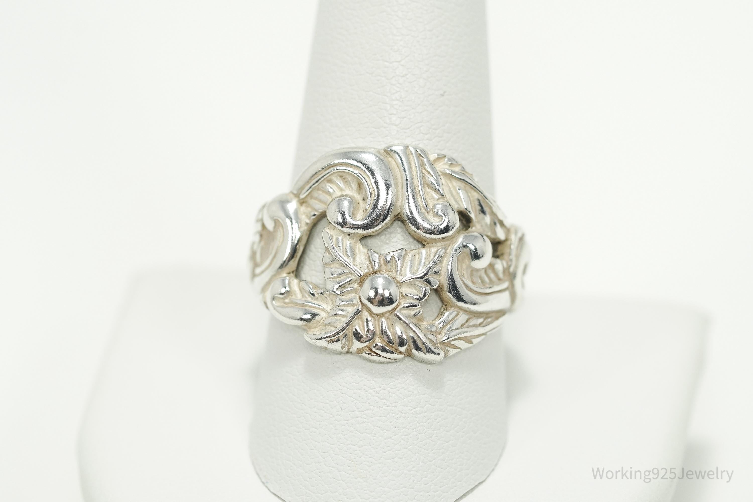 Vintage Native Designer Carolyn Pollack Sterling Silver Ring - Size 10