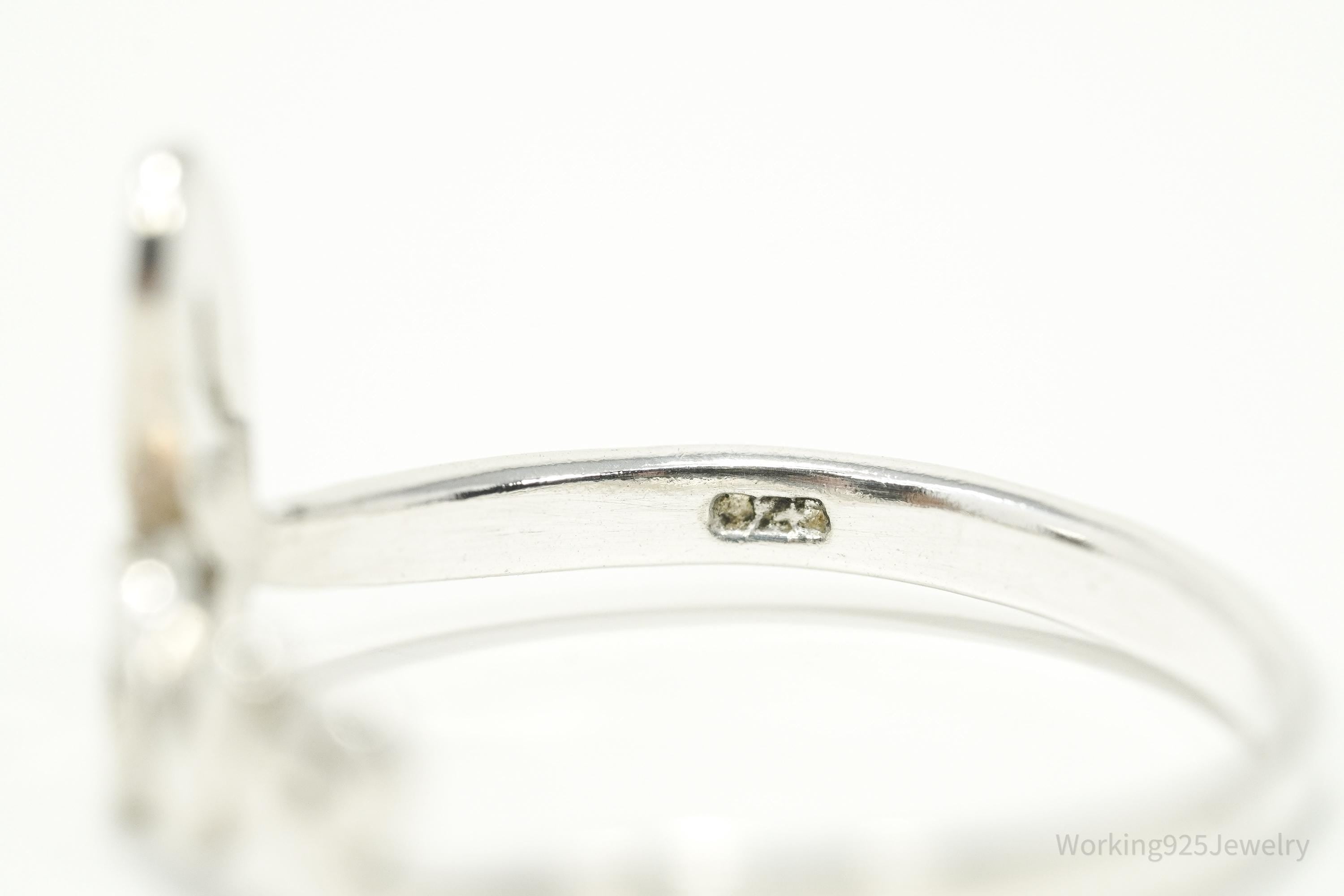 Vintage Cursive "Love" Sterling Silver Ring - Size 8.75