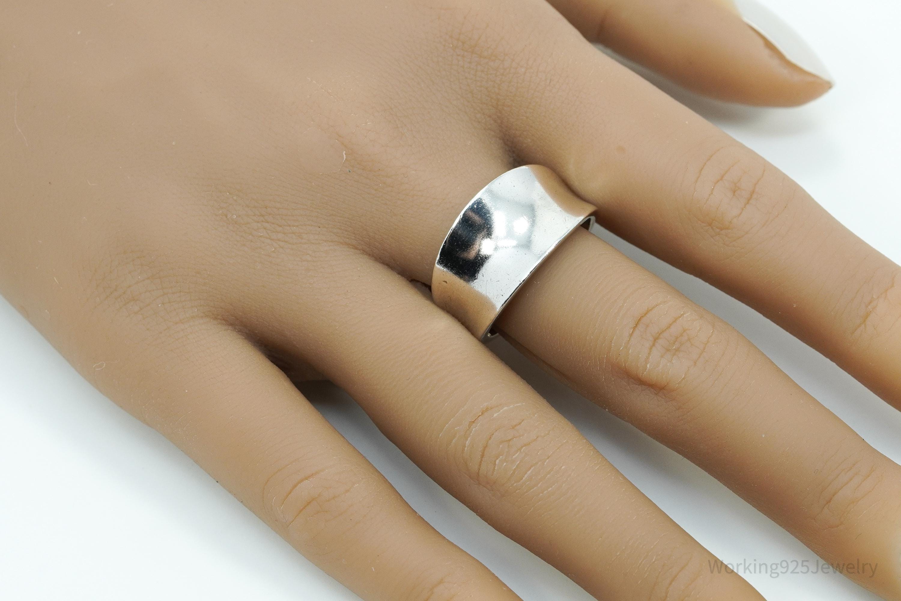Vintage ALX Sterling Silver Band Ring - Size 10