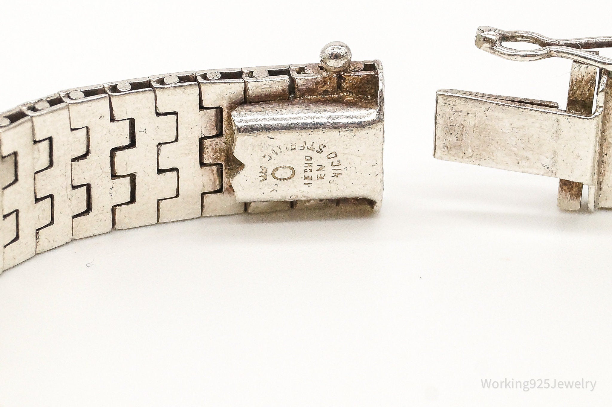 Vintage Mexico Modern Sterling Silver Bracelet