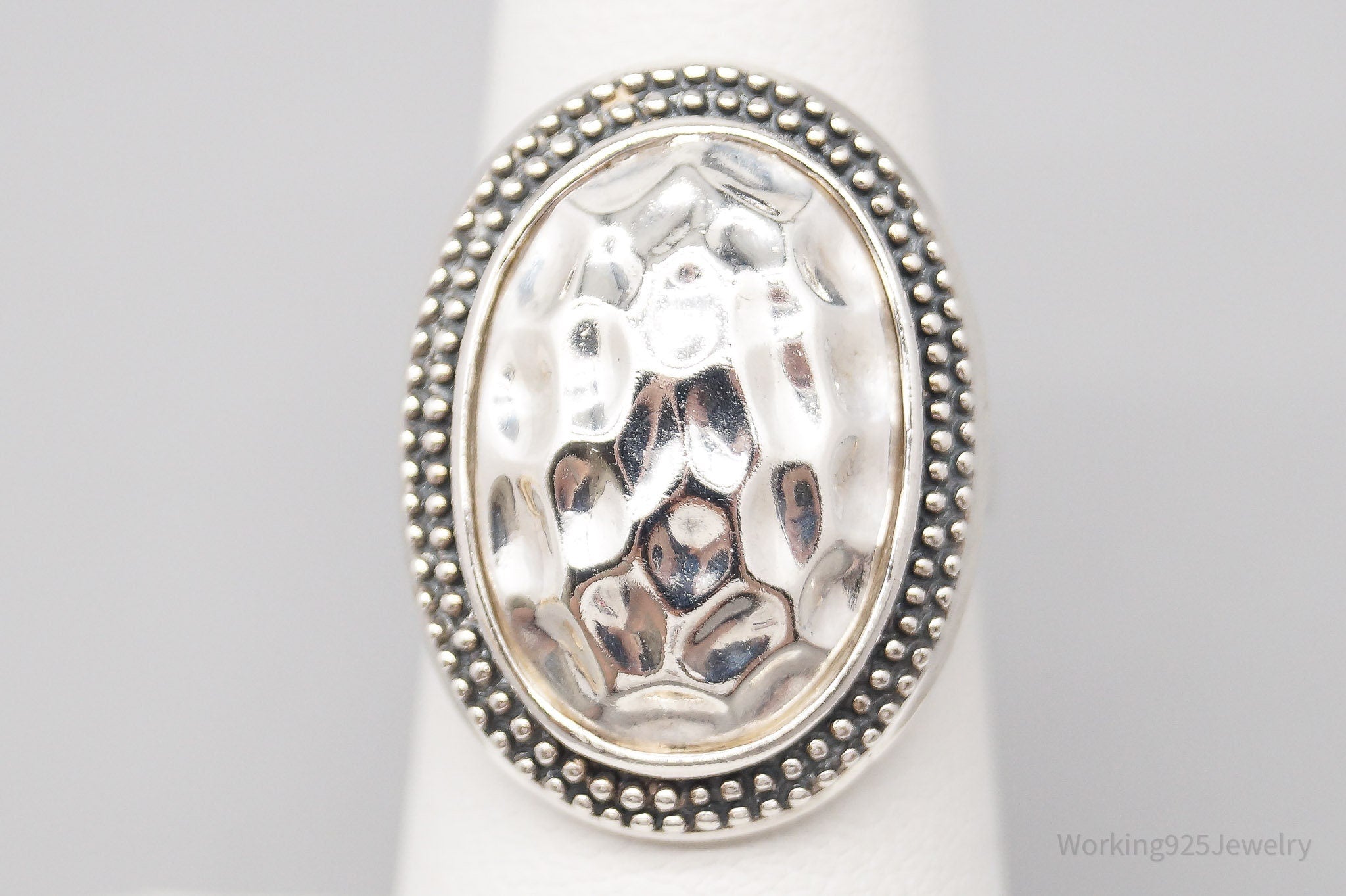 Vintage Modernist Style Sterling Silver Ring - Size 6