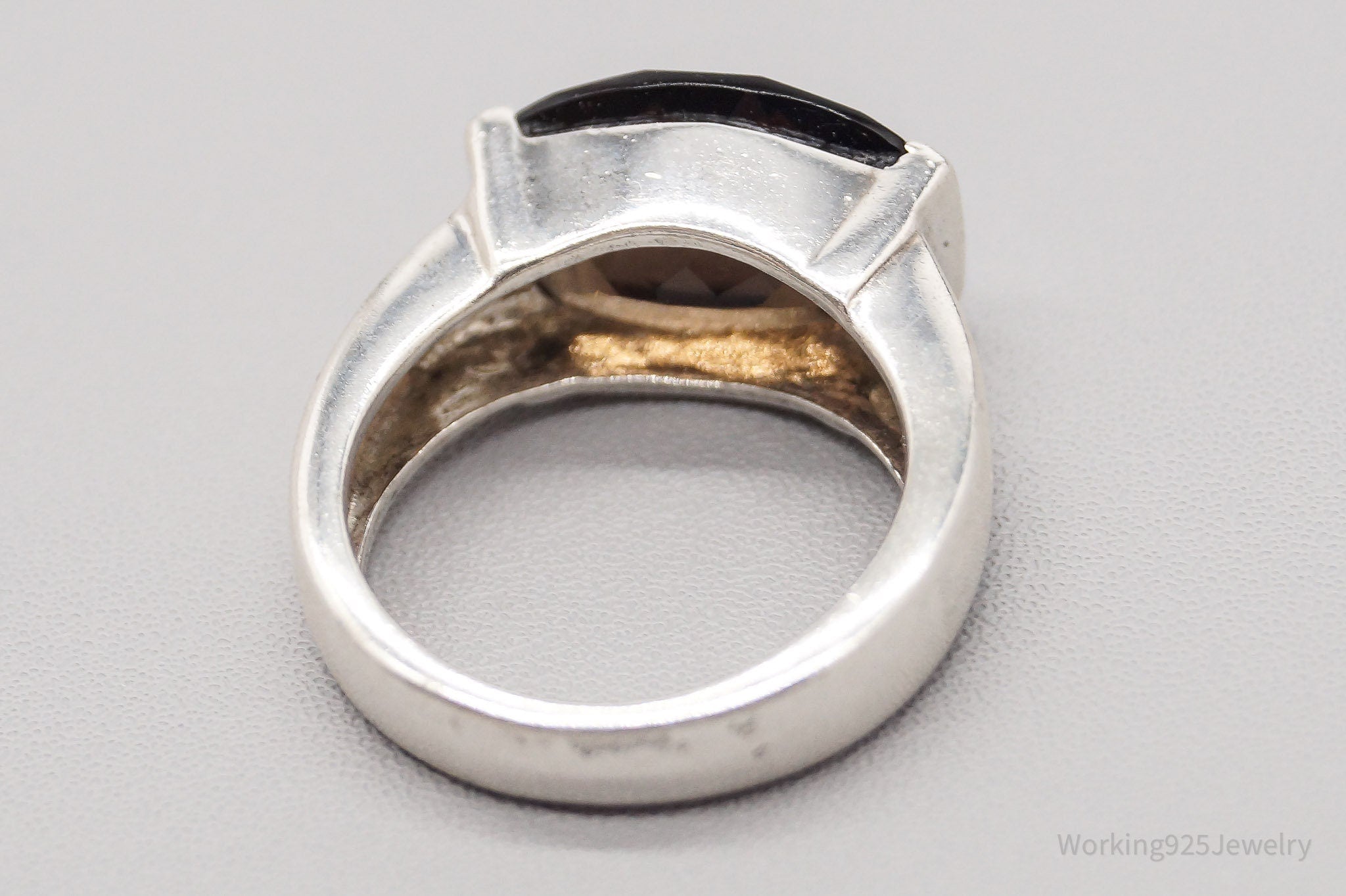 Vintage CNA Smoky Topaz Sterling Silver Ring - Size 4.75